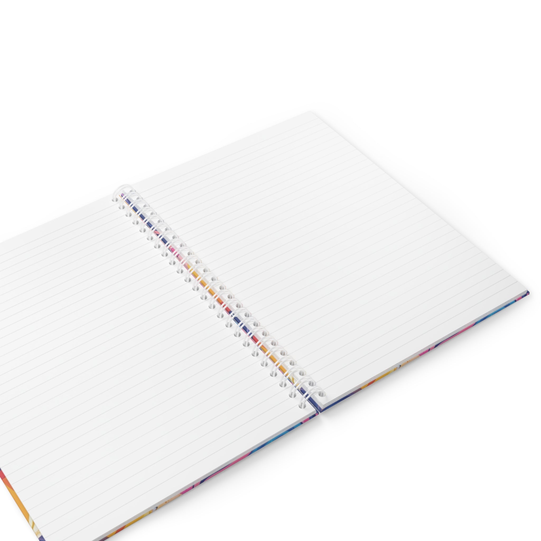 Printify Abstract Floral Wide-Ruled Spiral Notebook 2025