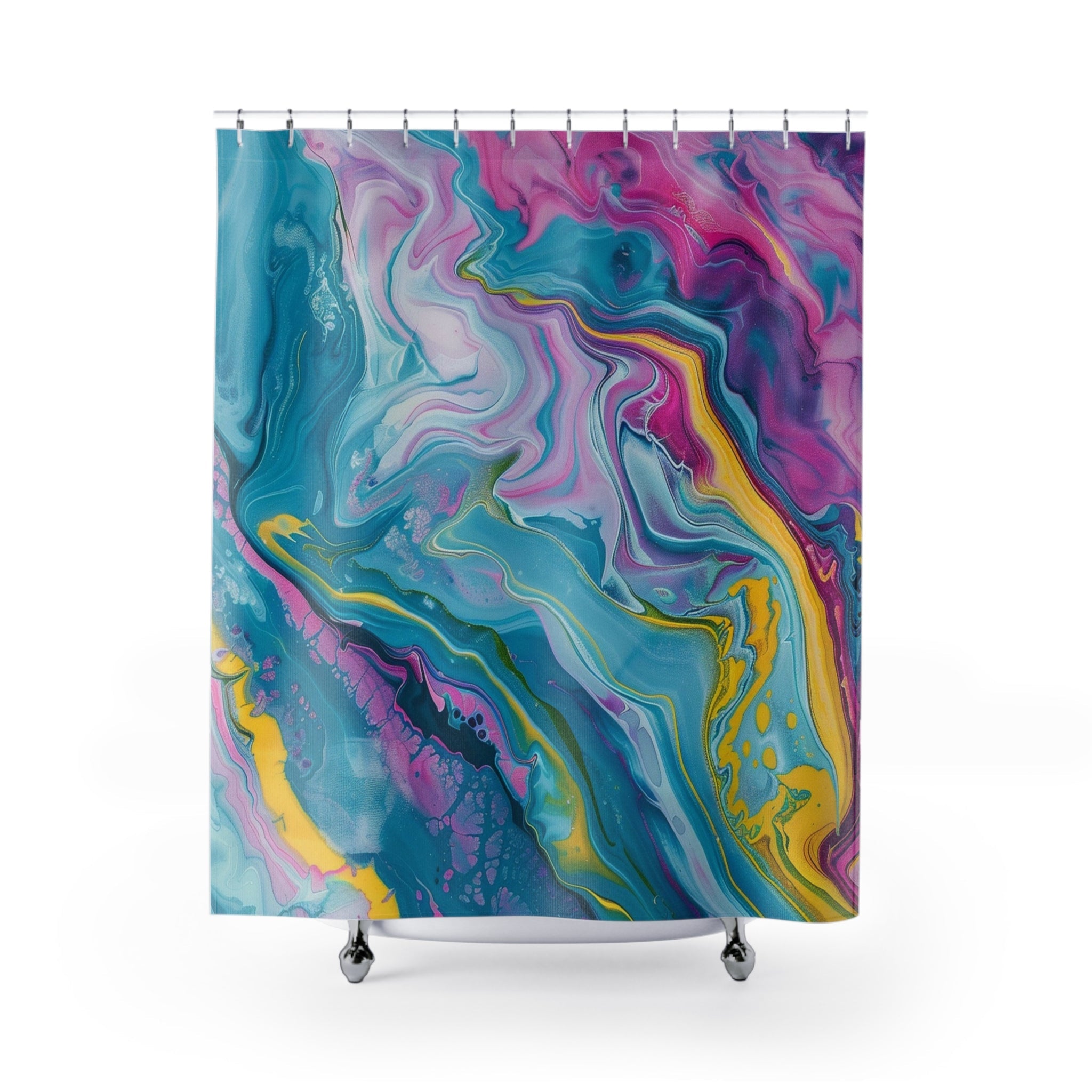 Abstract Fluid Art Shower Curtain, Artsulli - Art is Long, Life is Short, Home Decor, Size, 71" × 74", , , , , 29735898476821833695