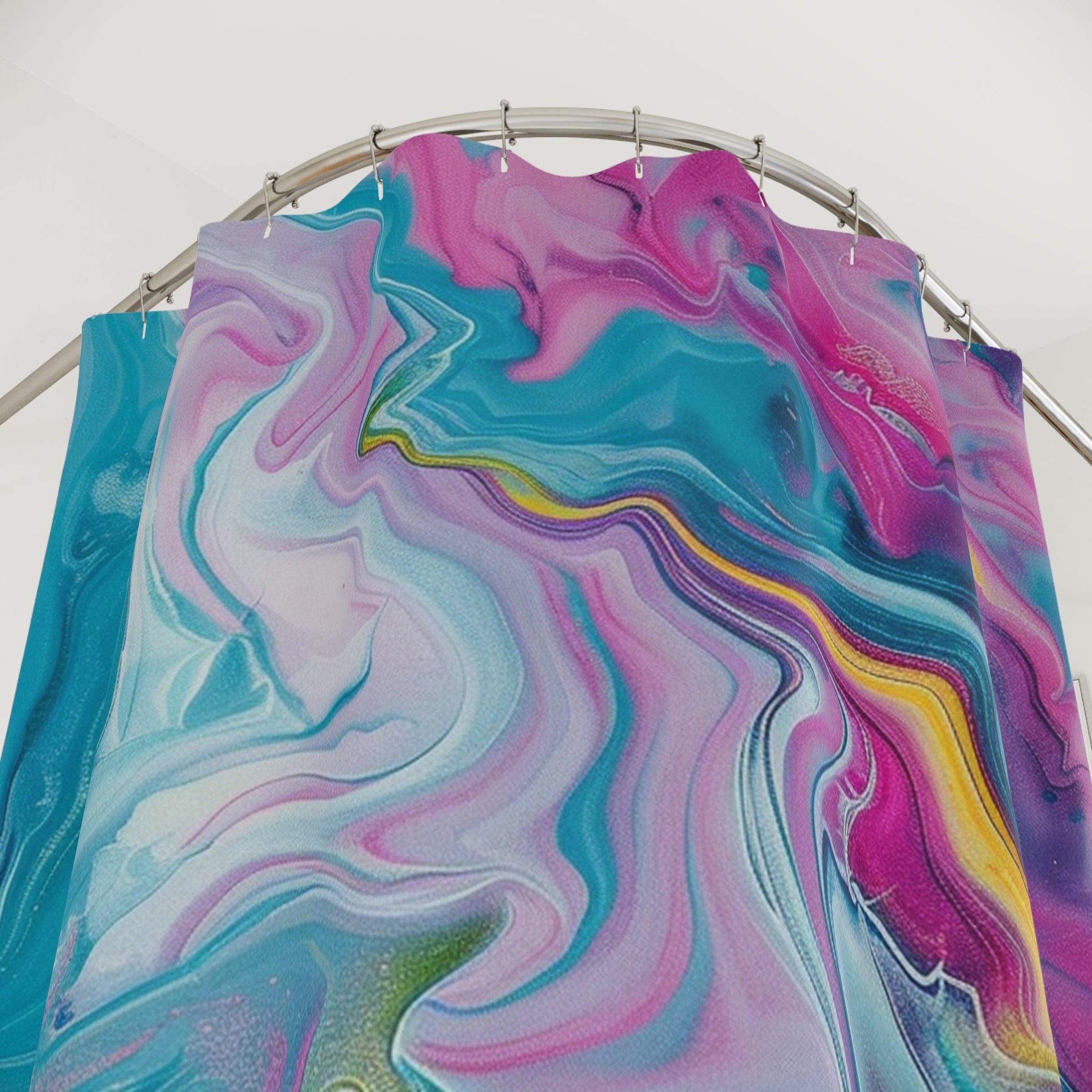Abstract Fluid Art Shower Curtain, Artsulli - Art is Long, Life is Short, Home Decor, , , , , , , 