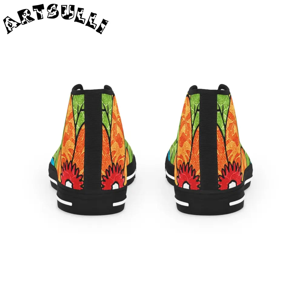 JAKKOUTTHEBXX Abstract Fruit Breathable Polyester Canvas High Tops 2025