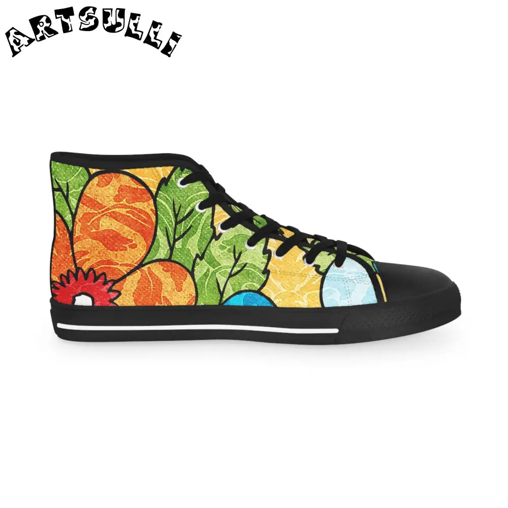 JAKKOUTTHEBXX Abstract Fruit Breathable Polyester Canvas High Tops 2025