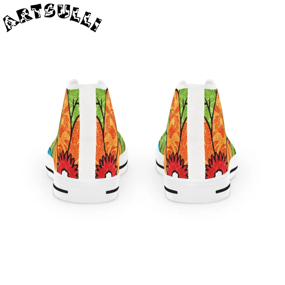 JAKKOUTTHEBXX Abstract Fruit Breathable Polyester Canvas High Tops 2025