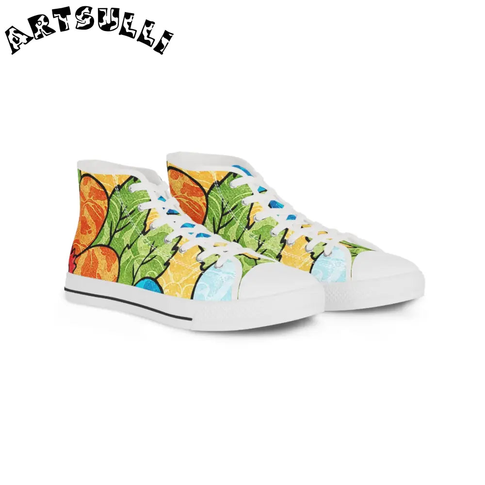 JAKKOUTTHEBXX Abstract Fruit Breathable Polyester Canvas High Tops 2025