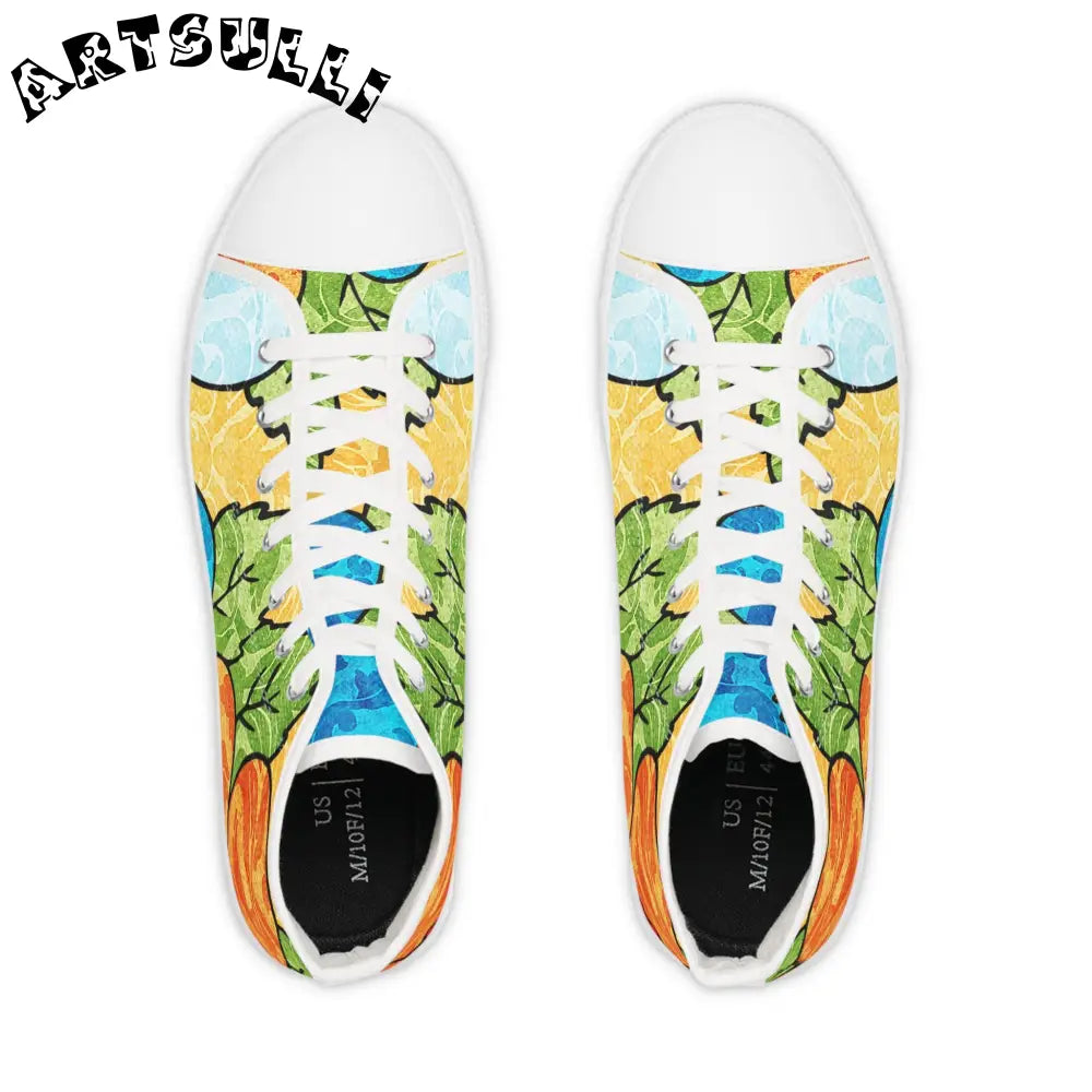 JAKKOUTTHEBXX Abstract Fruit Breathable Polyester Canvas High Tops 2025