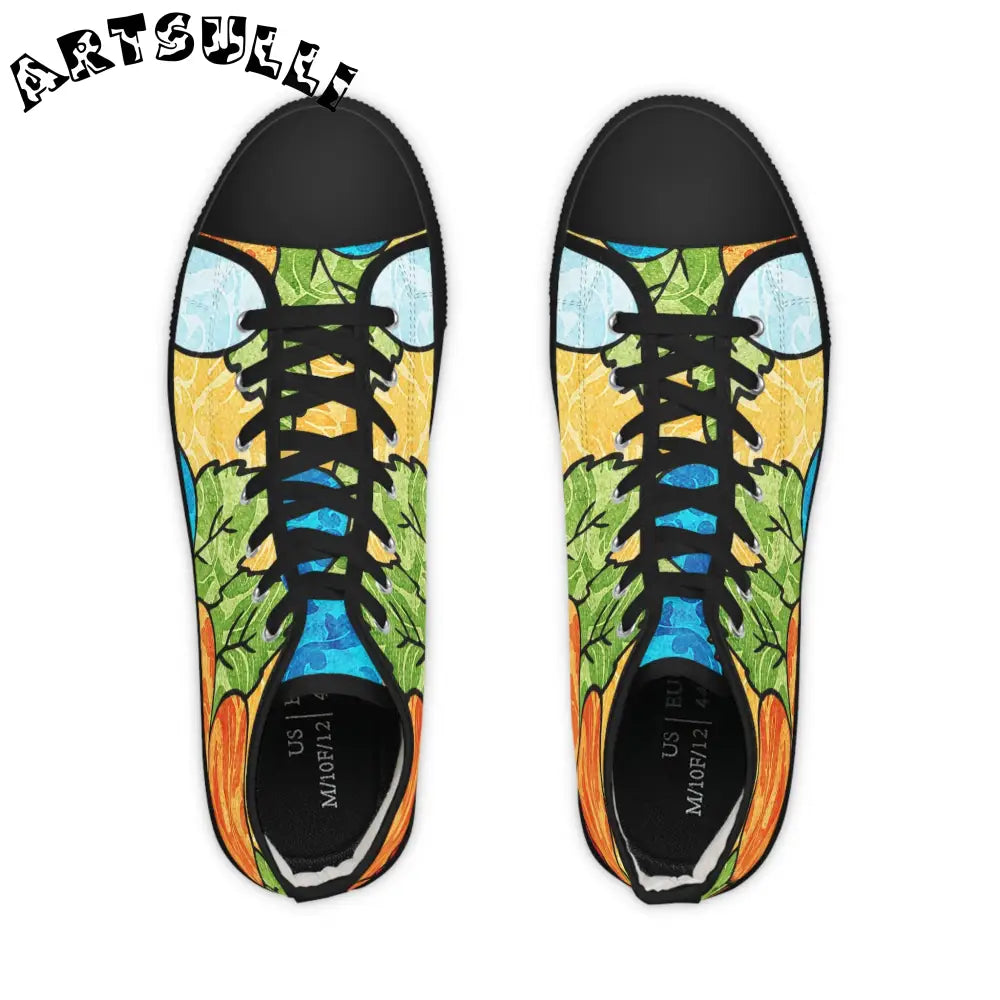 JAKKOUTTHEBXX Abstract Fruit Breathable Polyester Canvas High Tops 2025