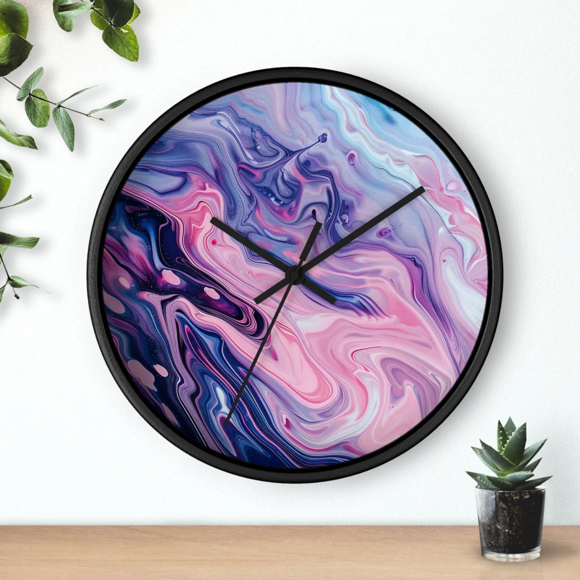 Printify Abstract Galaxy Wall Clock 2025