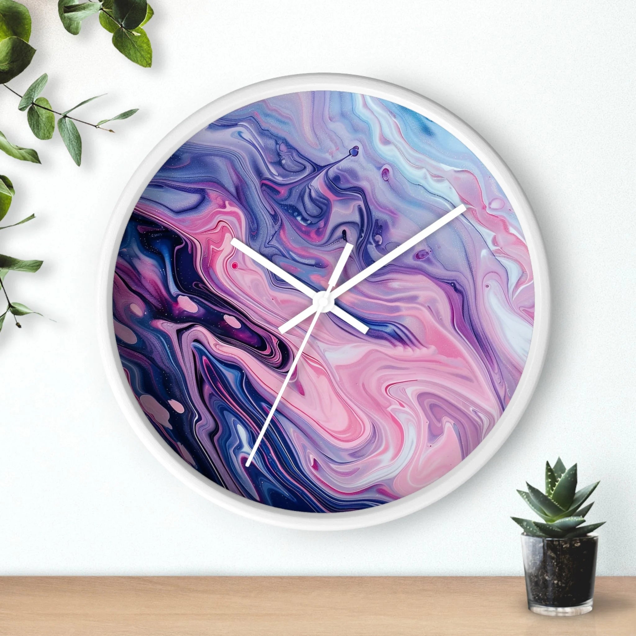 Printify Abstract Galaxy Wall Clock 2025