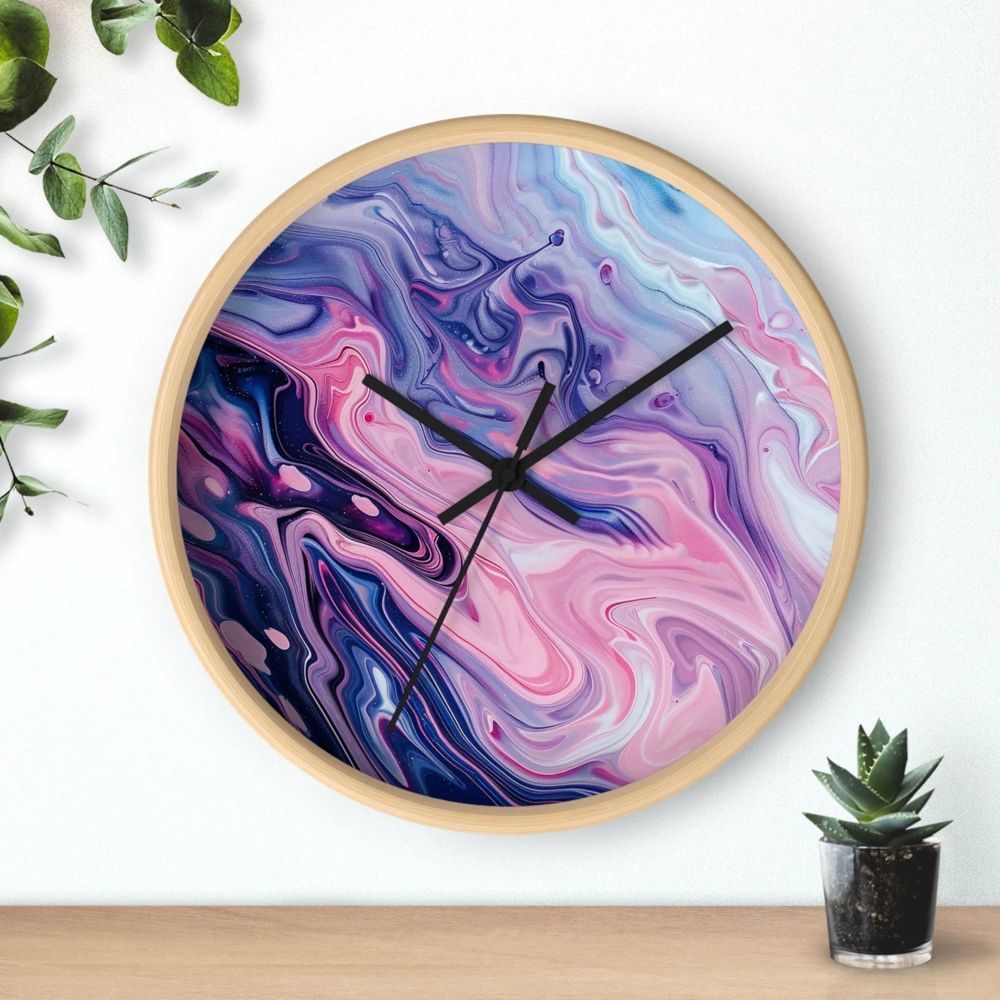 Printify Abstract Galaxy Wall Clock 2025