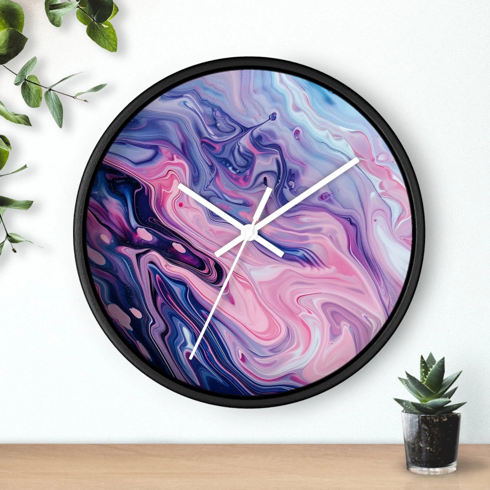 Printify Abstract Galaxy Wall Clock 2025