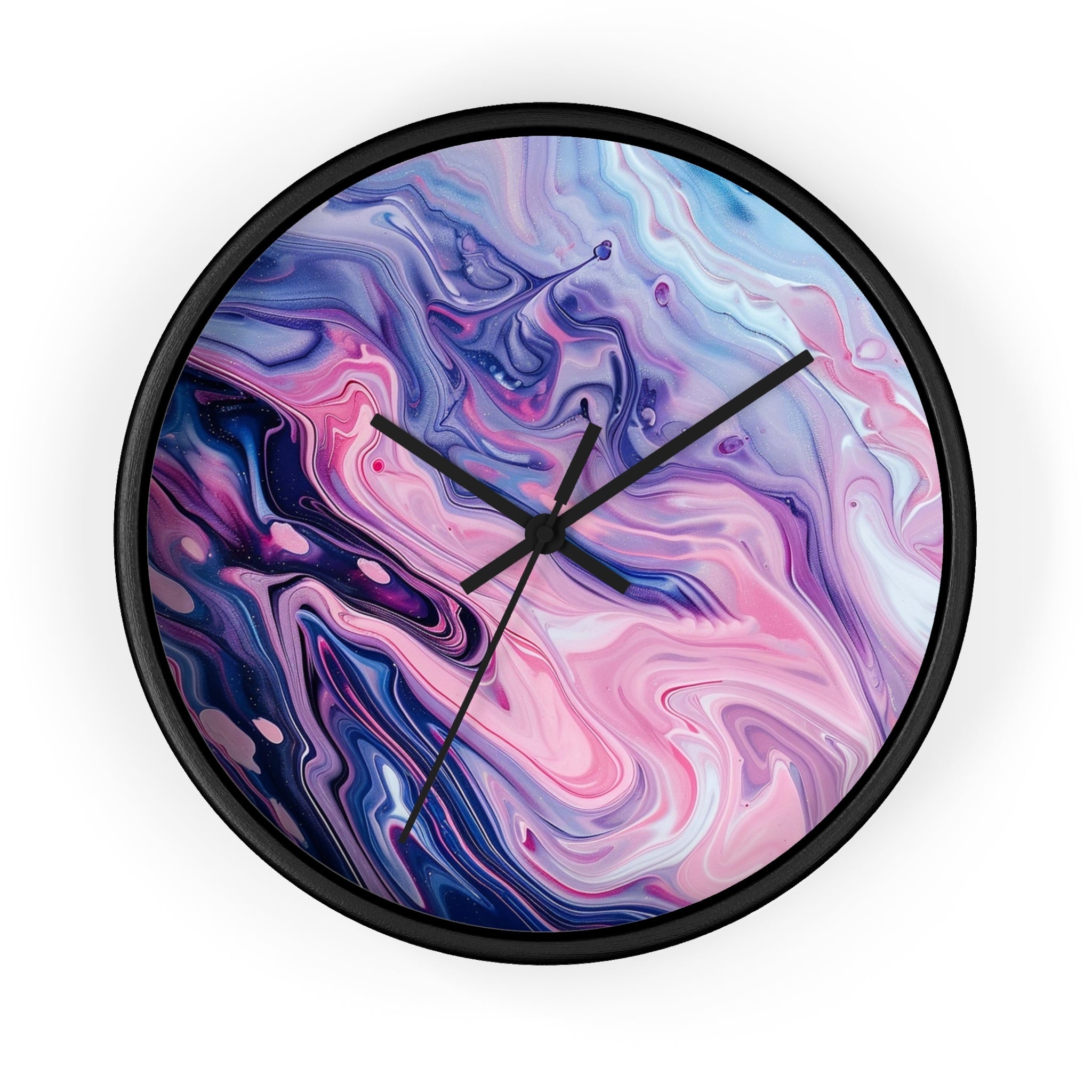 Abstract Galaxy Wall Clock, Artsulli - Art is Long, Life is Short, Home Decor, Color, Black Base, Hands, Black, Size, 10", 18411555674957873439