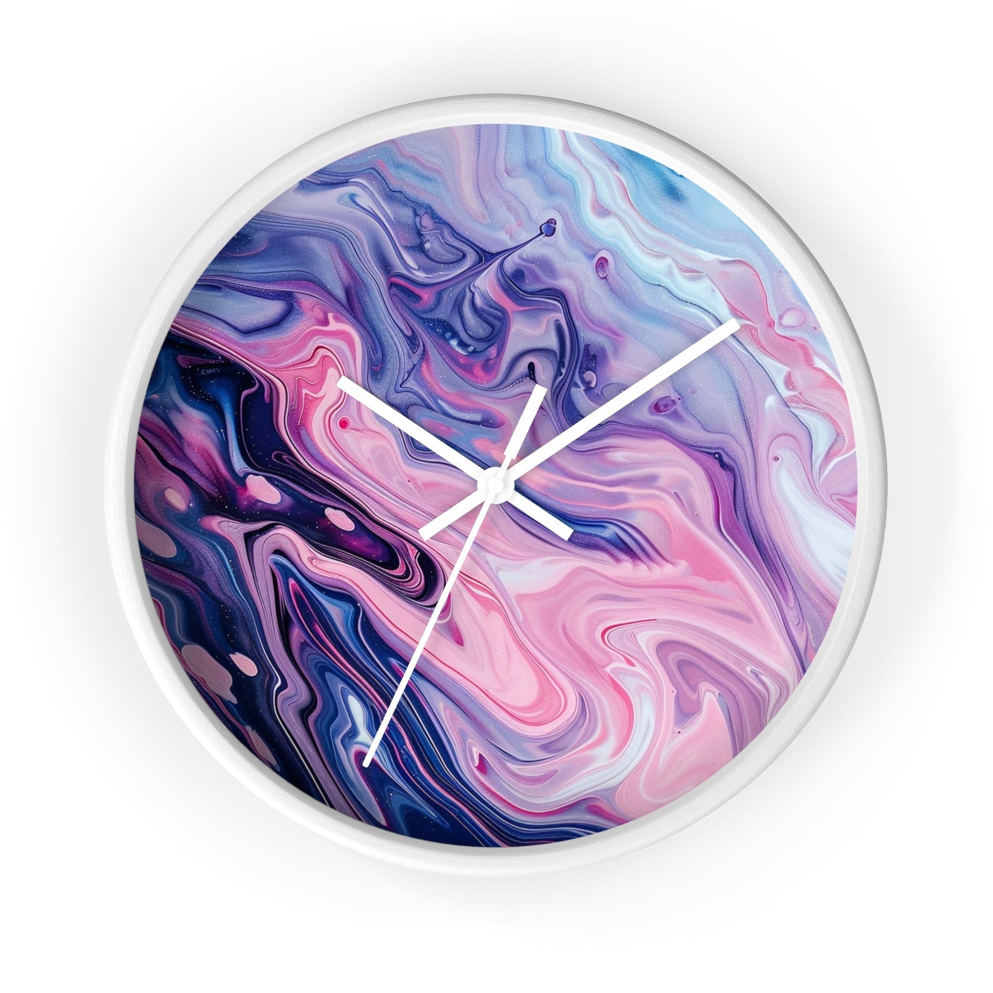 Abstract Galaxy Wall Clock, Artsulli - Art is Long, Life is Short, Home Decor, Color, White Base, Hands, White, Size, 10", 89709563854363397540