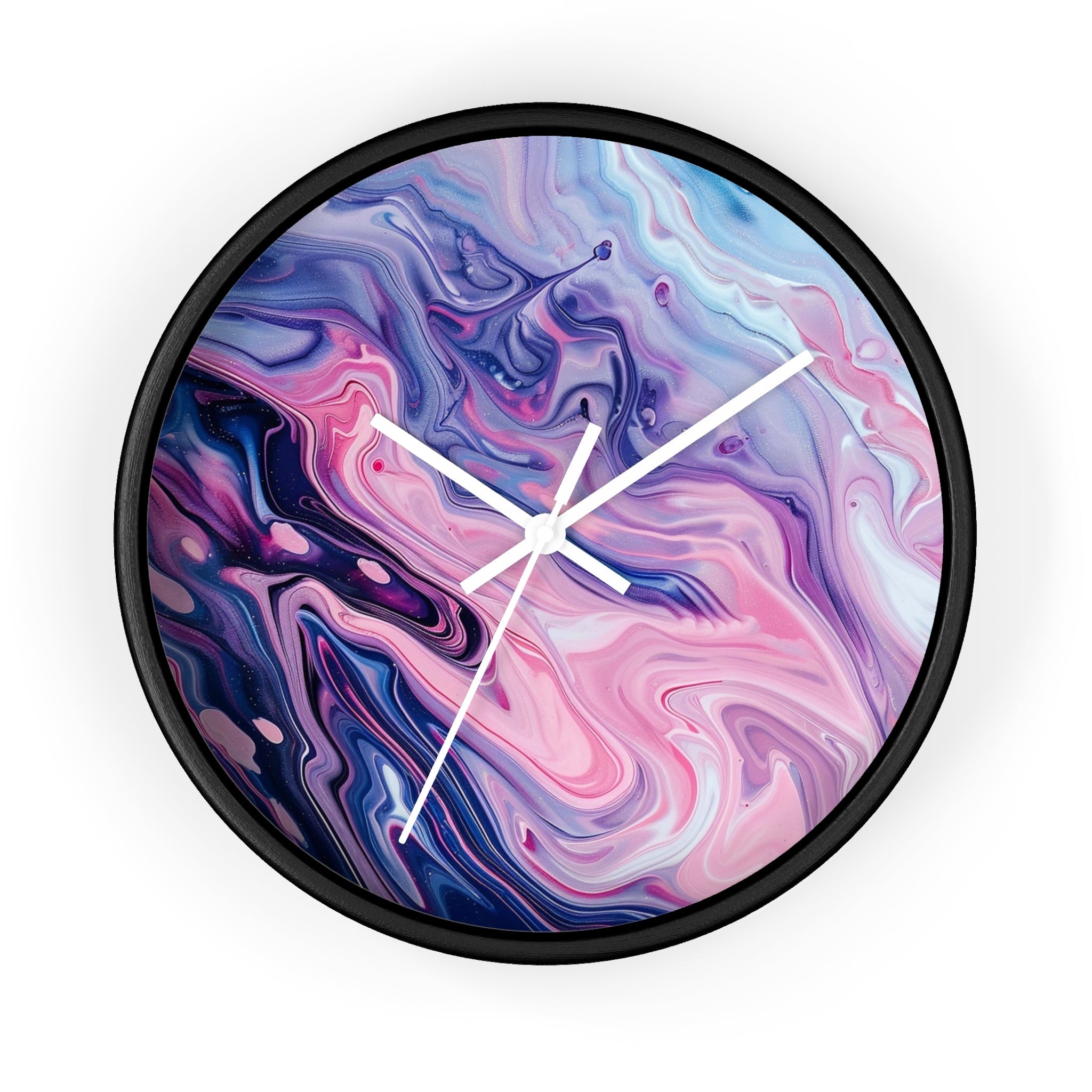 Abstract Galaxy Wall Clock, Artsulli - Art is Long, Life is Short, Home Decor, Color, Black Base, Hands, White, Size, 10", 22581336766738910799
