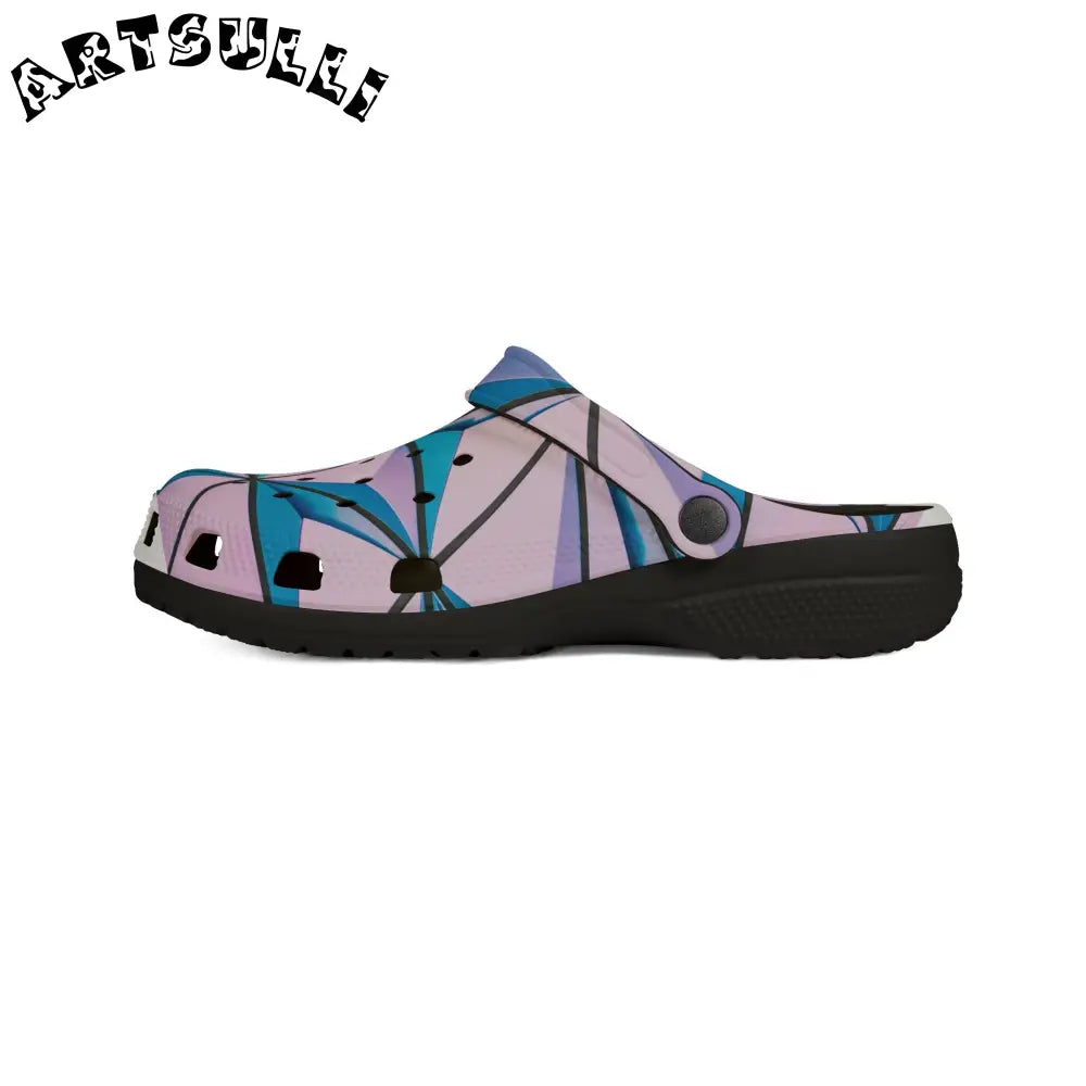 Abstract Geometric EVA Foam Clogs, Artsulli - Art is Long, Life is Short, Shoes, , , , , , , 