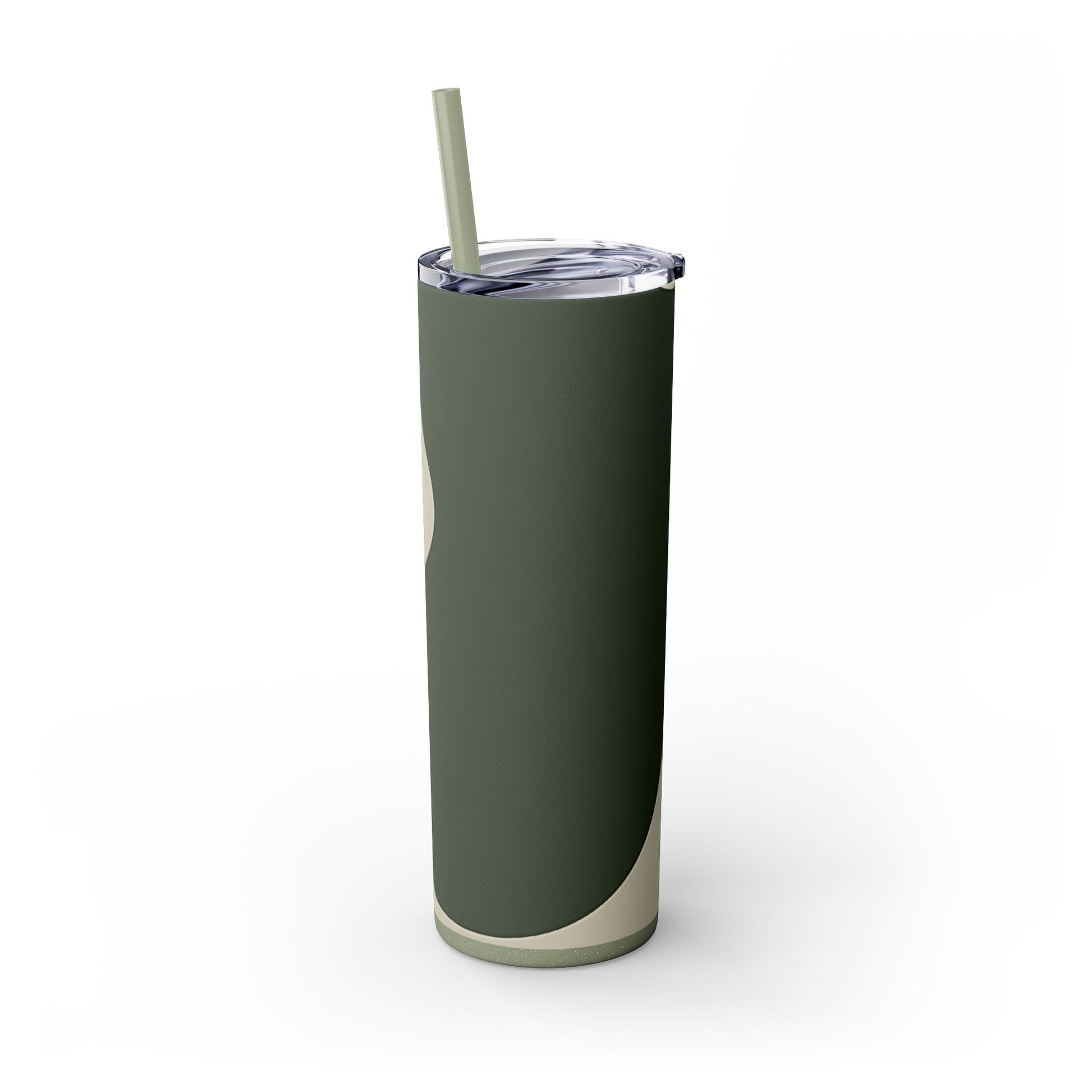 Abstract Green and Beige Maars Skinny Tumbler, Artsulli - Art is Long, Life is Short, Mug, , , , , , , 