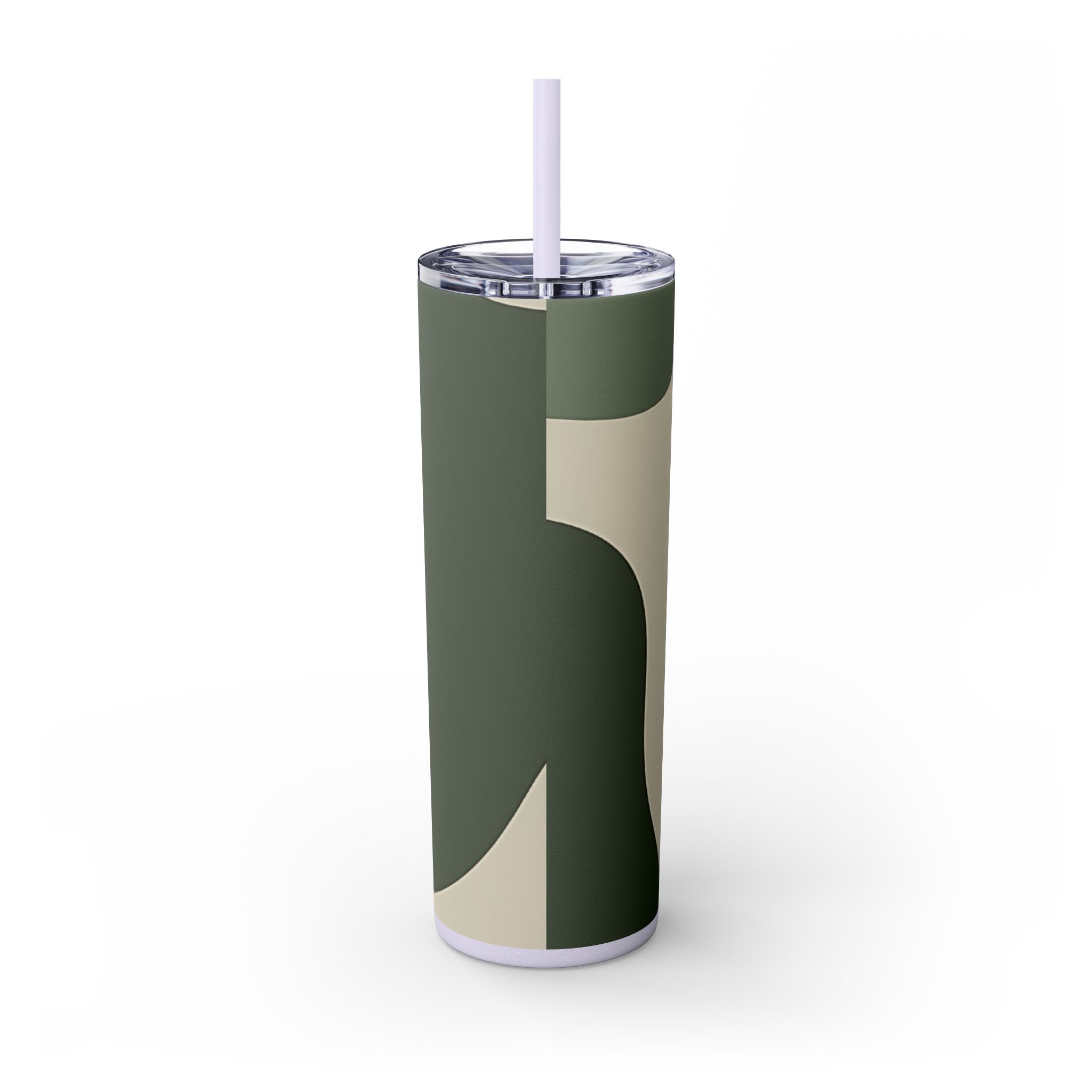 Abstract Green and Beige Maars Skinny Tumbler, Artsulli - Art is Long, Life is Short, Mug, , , , , , , 