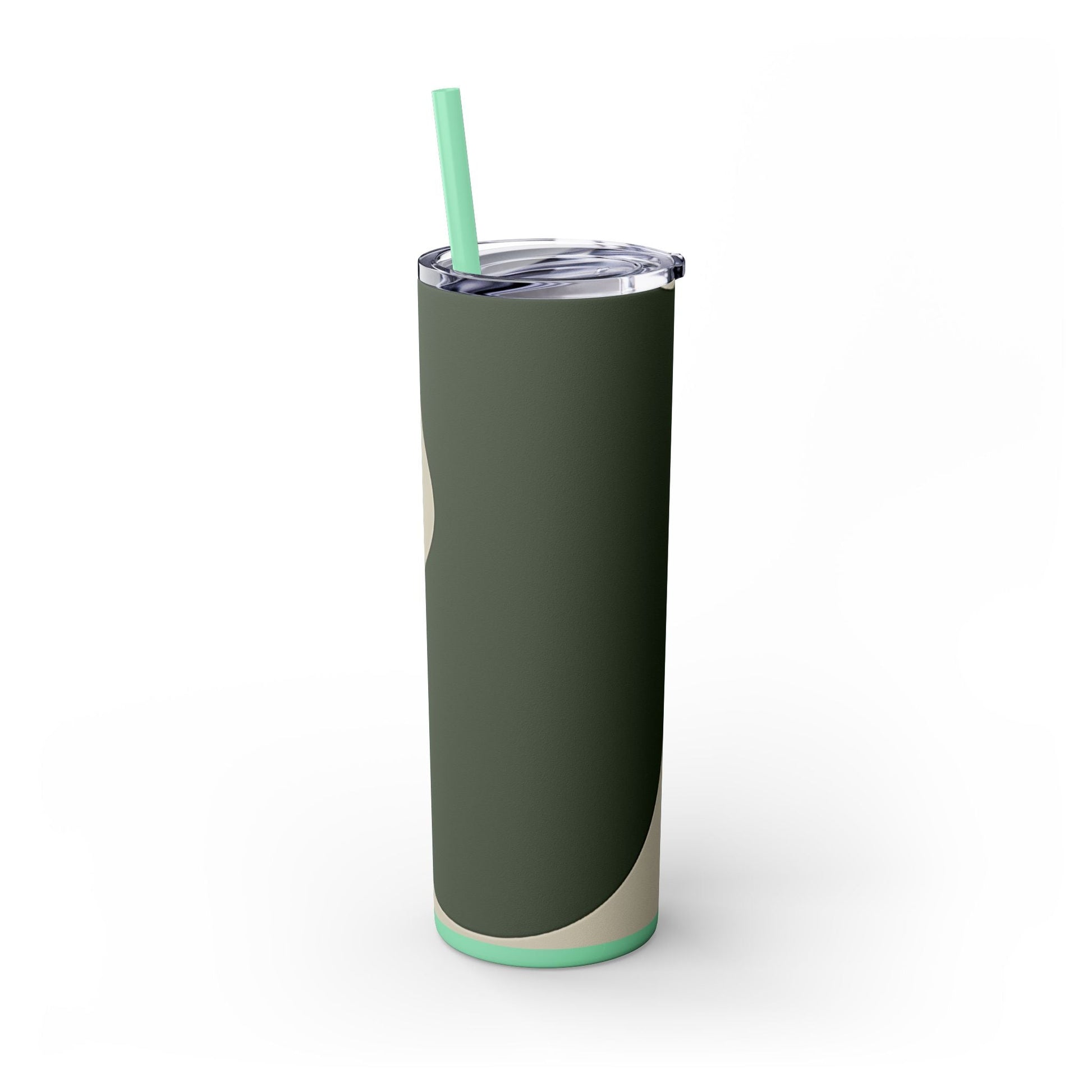Abstract Green and Beige Maars Skinny Tumbler, Artsulli - Art is Long, Life is Short, Mug, , , , , , , 