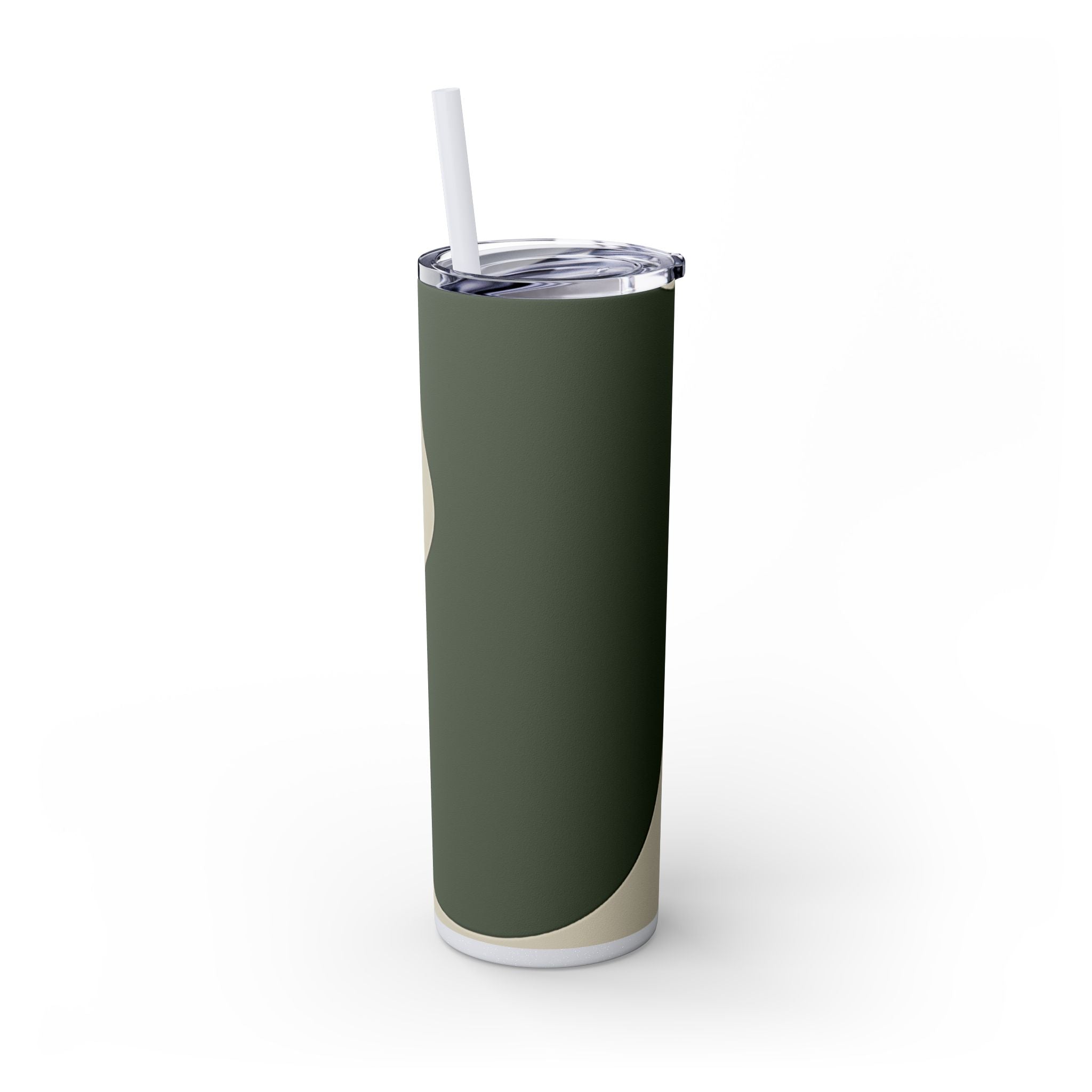 Abstract Green and Beige Maars Skinny Tumbler, Artsulli - Art is Long, Life is Short, Mug, , , , , , , 