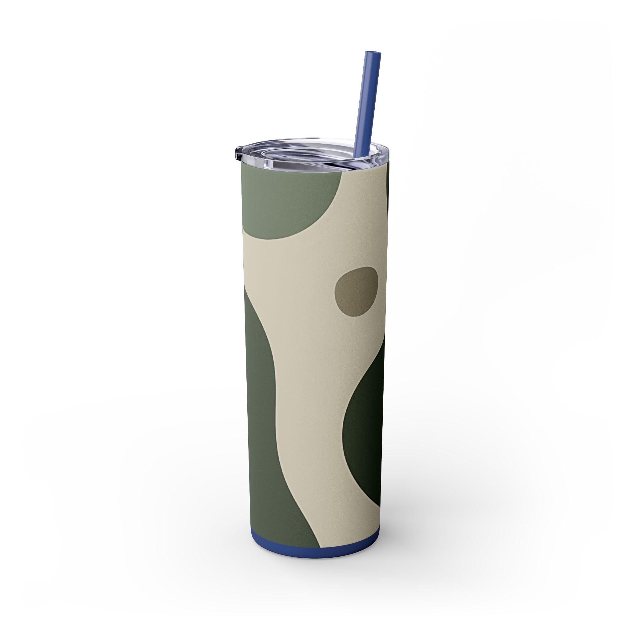 Abstract Green and Beige Maars Skinny Tumbler, Artsulli - Art is Long, Life is Short, Mug, , , , , , , 