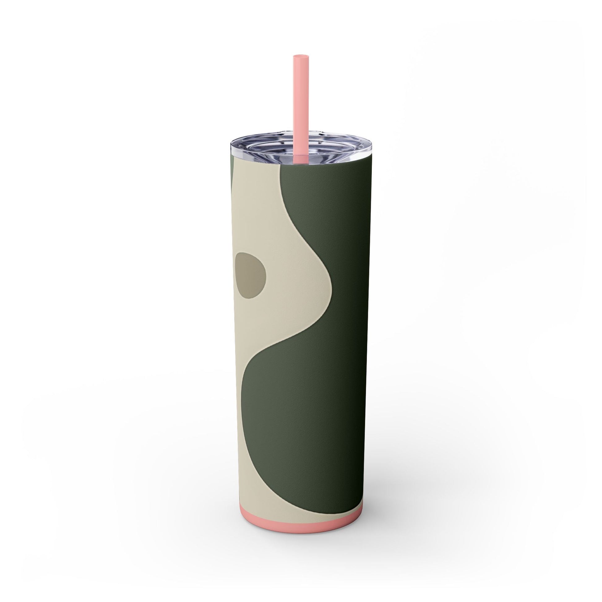 Abstract Green and Beige Maars Skinny Tumbler, Artsulli - Art is Long, Life is Short, Mug, , , , , , , 