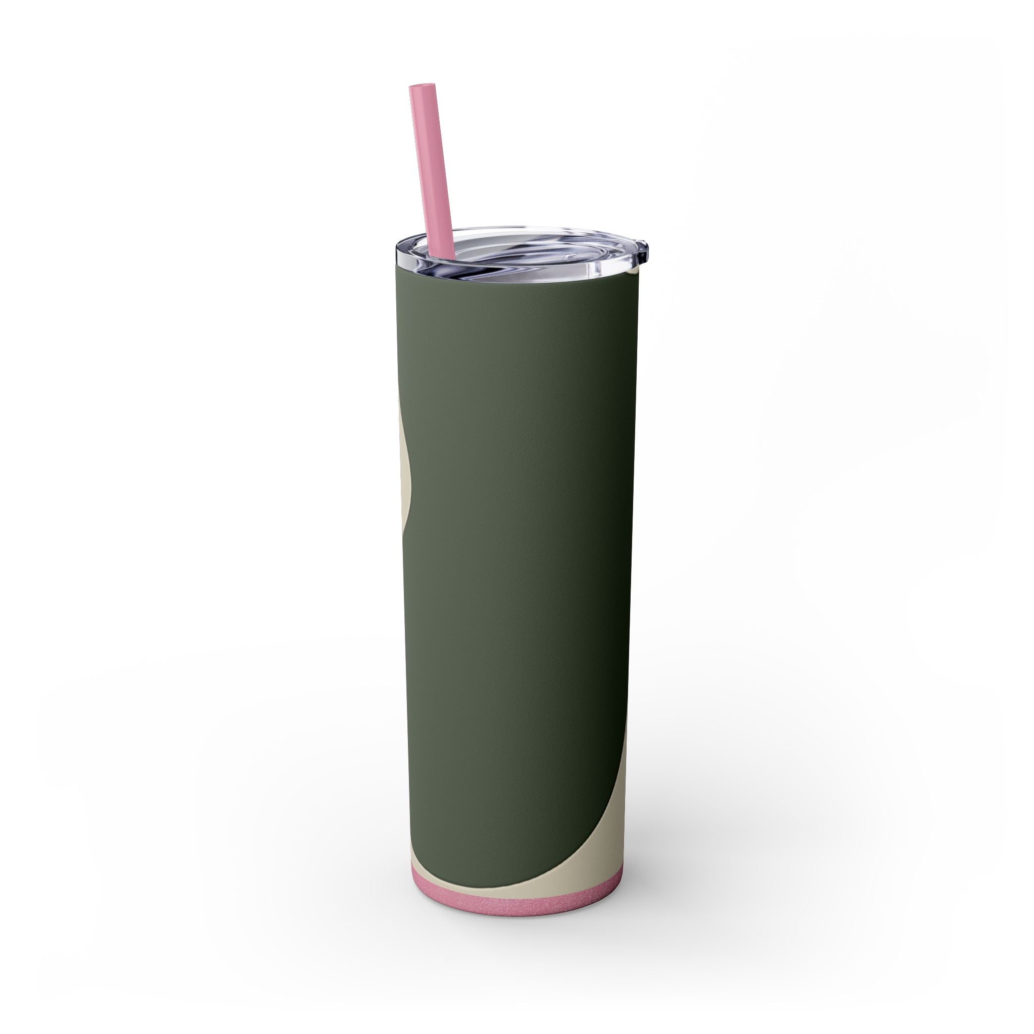 Abstract Green and Beige Maars Skinny Tumbler, Artsulli - Art is Long, Life is Short, Mug, , , , , , , 