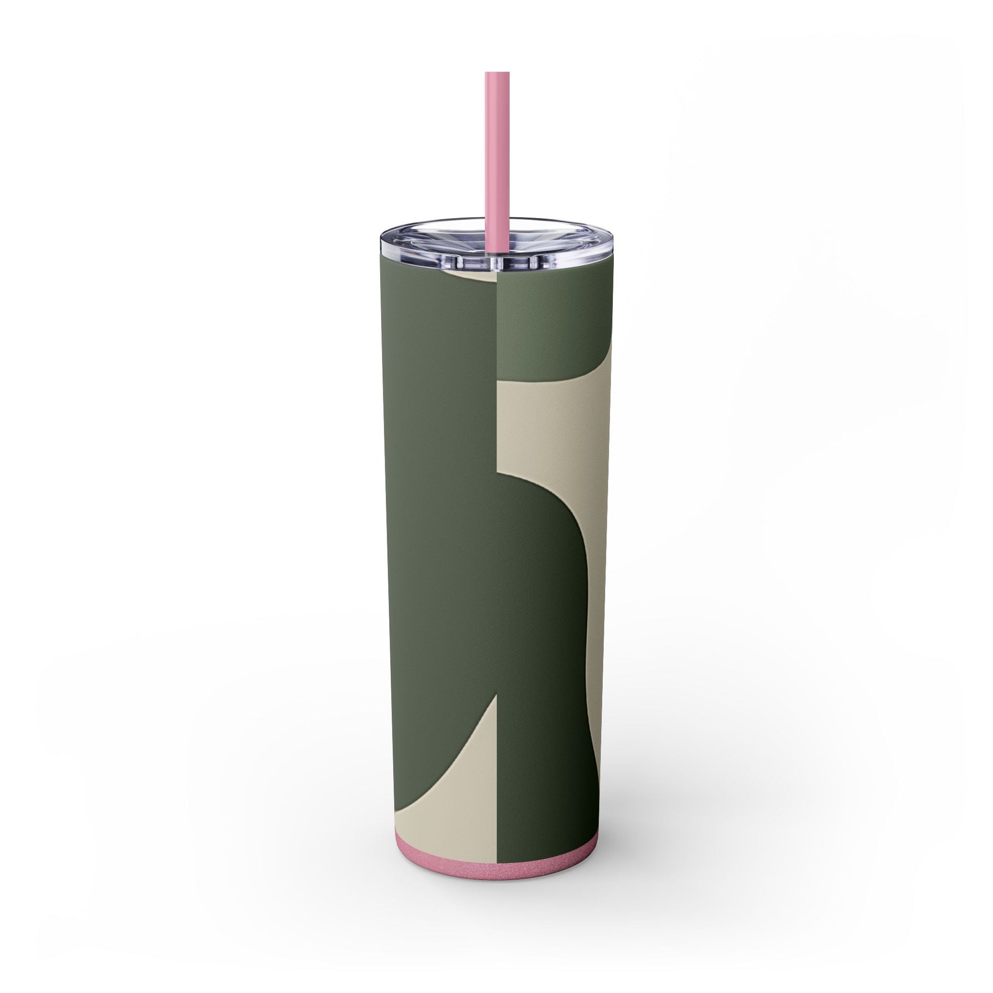 Abstract Green and Beige Maars Skinny Tumbler, Artsulli - Art is Long, Life is Short, Mug, , , , , , , 