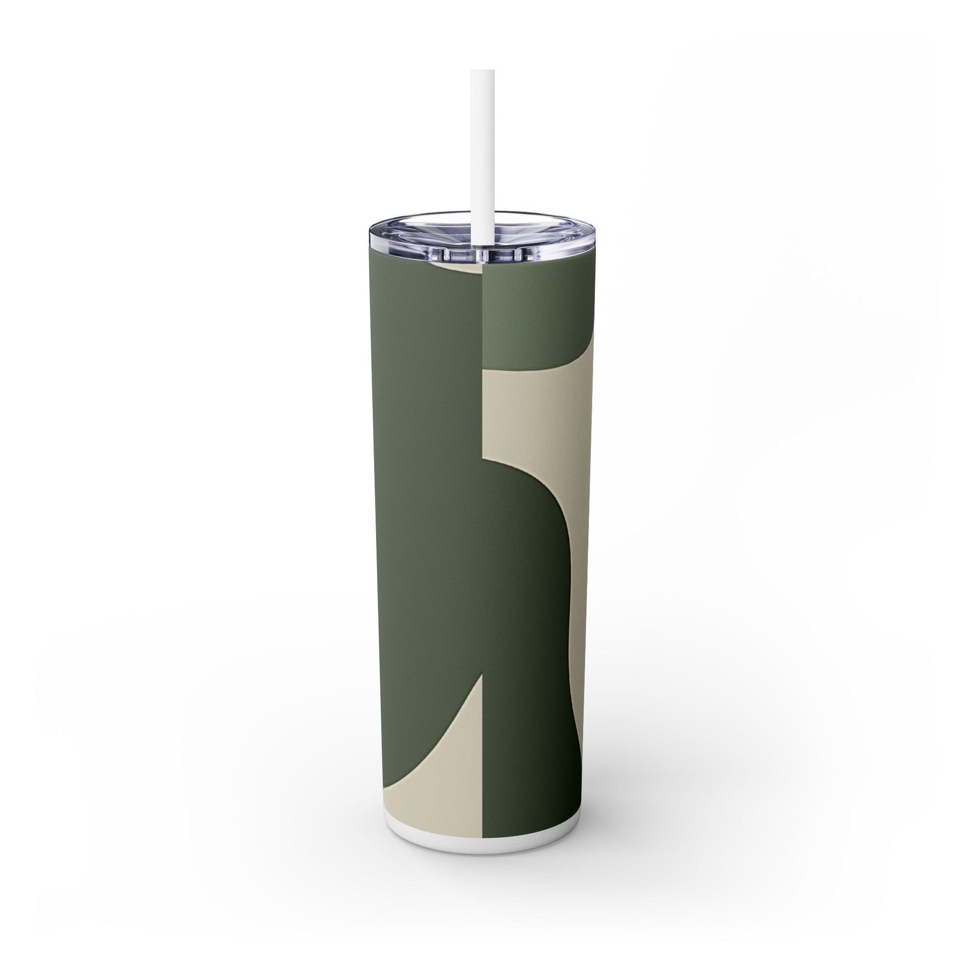 Abstract Green and Beige Maars Skinny Tumbler, Artsulli - Art is Long, Life is Short, Mug, , , , , , , 