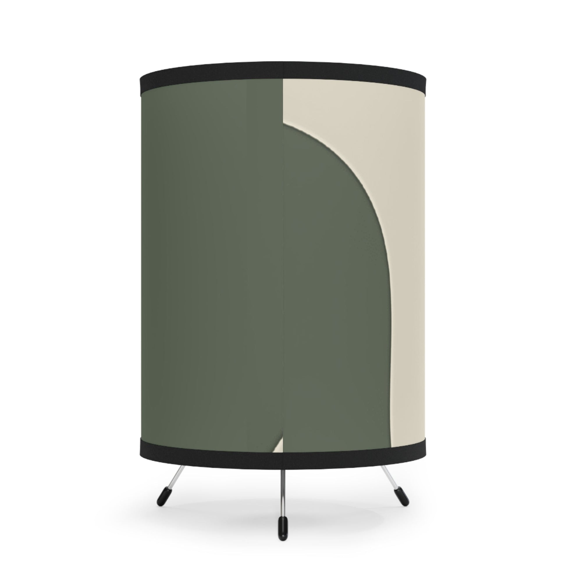 Abstract Green and Beige Tripod Table Lamp, Artsulli - Art is Long, Life is Short, Home Decor, , , , , , , 