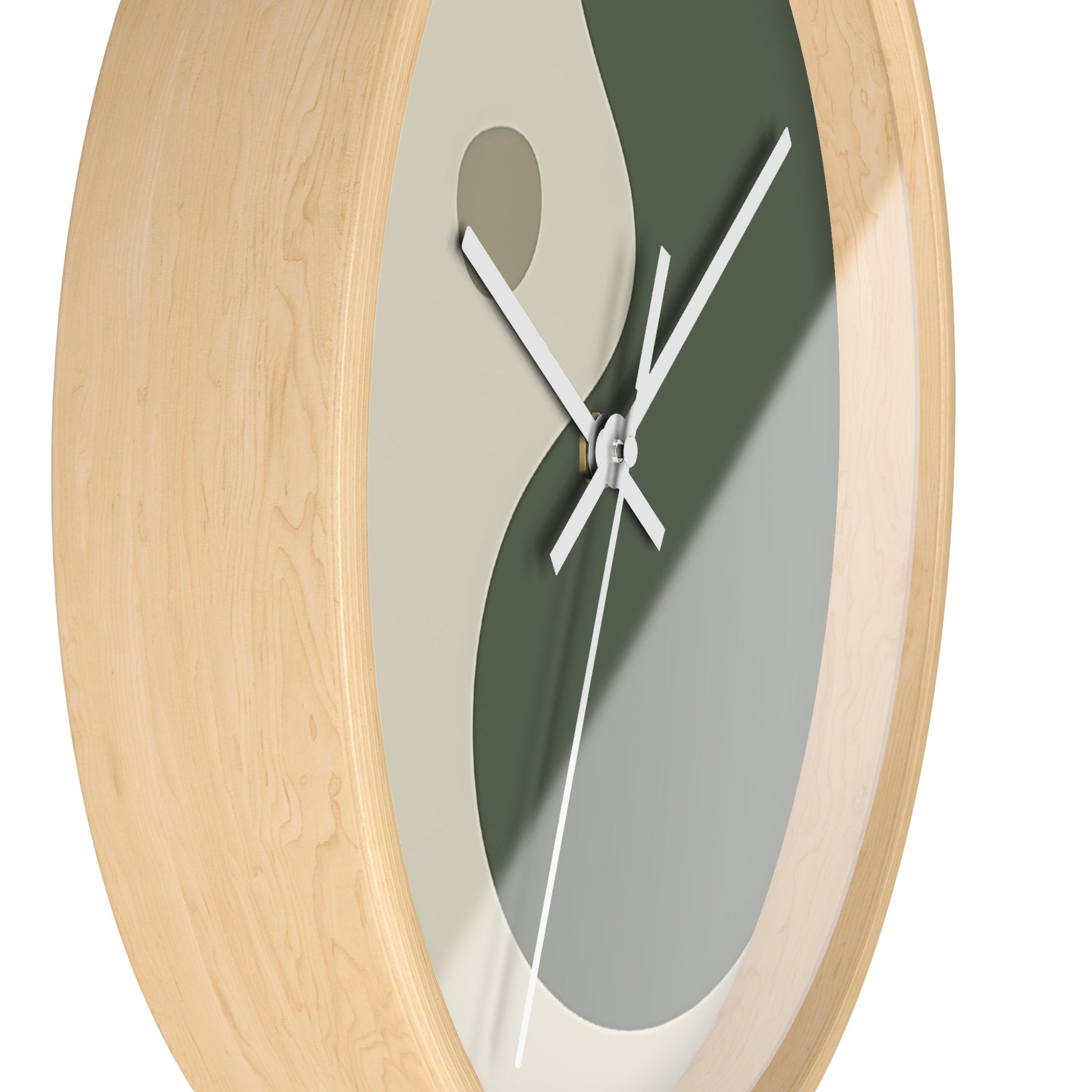 Abstract Green and Beige Wall Clock, Artsulli - Art is Long, Life is Short, Home Decor, , , , , , , 