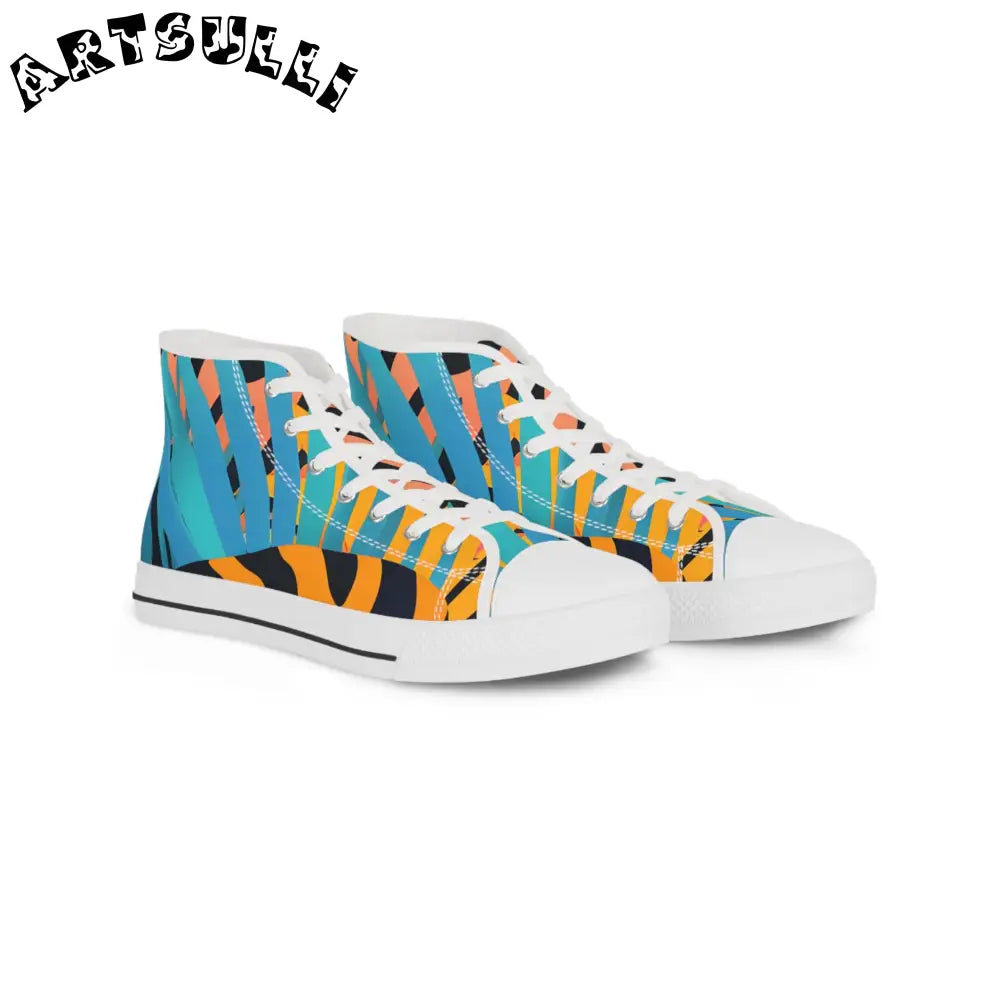 Abstract High Tops Featuring Hi-Poly Deodorant Memory, Artsulli - Art is Long, Life is Short, Shoes, Size, US 5, Color, White sole, , , 15501815043094956561