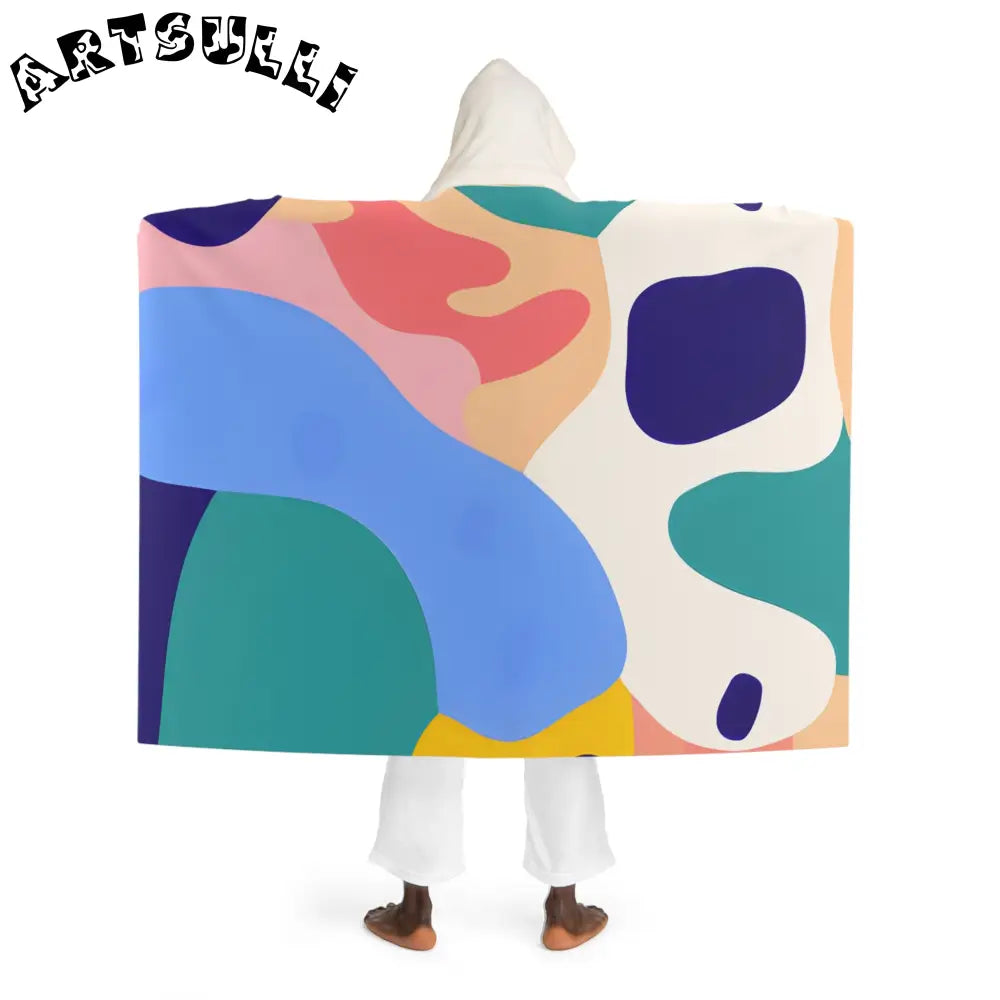 JAKKOUTTHEBXX Abstract Hooded Sherpa Fleece Blanket 2025