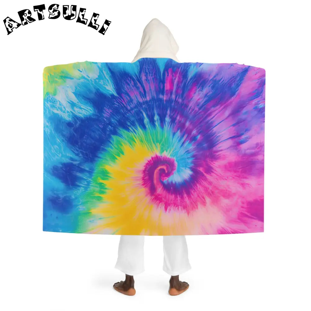 Abstract Hooded Sherpa Fleece Blanket, Artsulli - Art is Long, Life is Short, All Over Prints, , , , , , , 