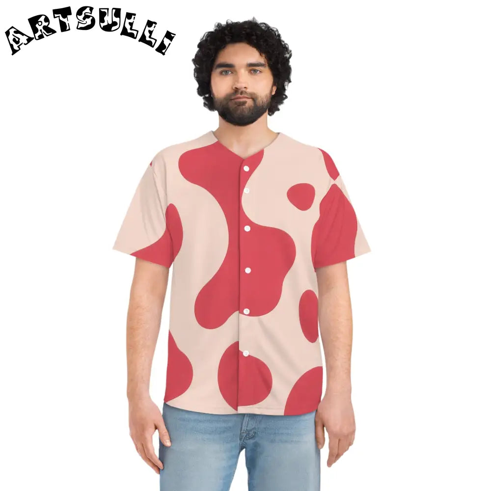 Abstract Illustration Printed Baseball Jersey, Artsulli - Art is Long, Life is Short, All Over Prints, , , , , , , 