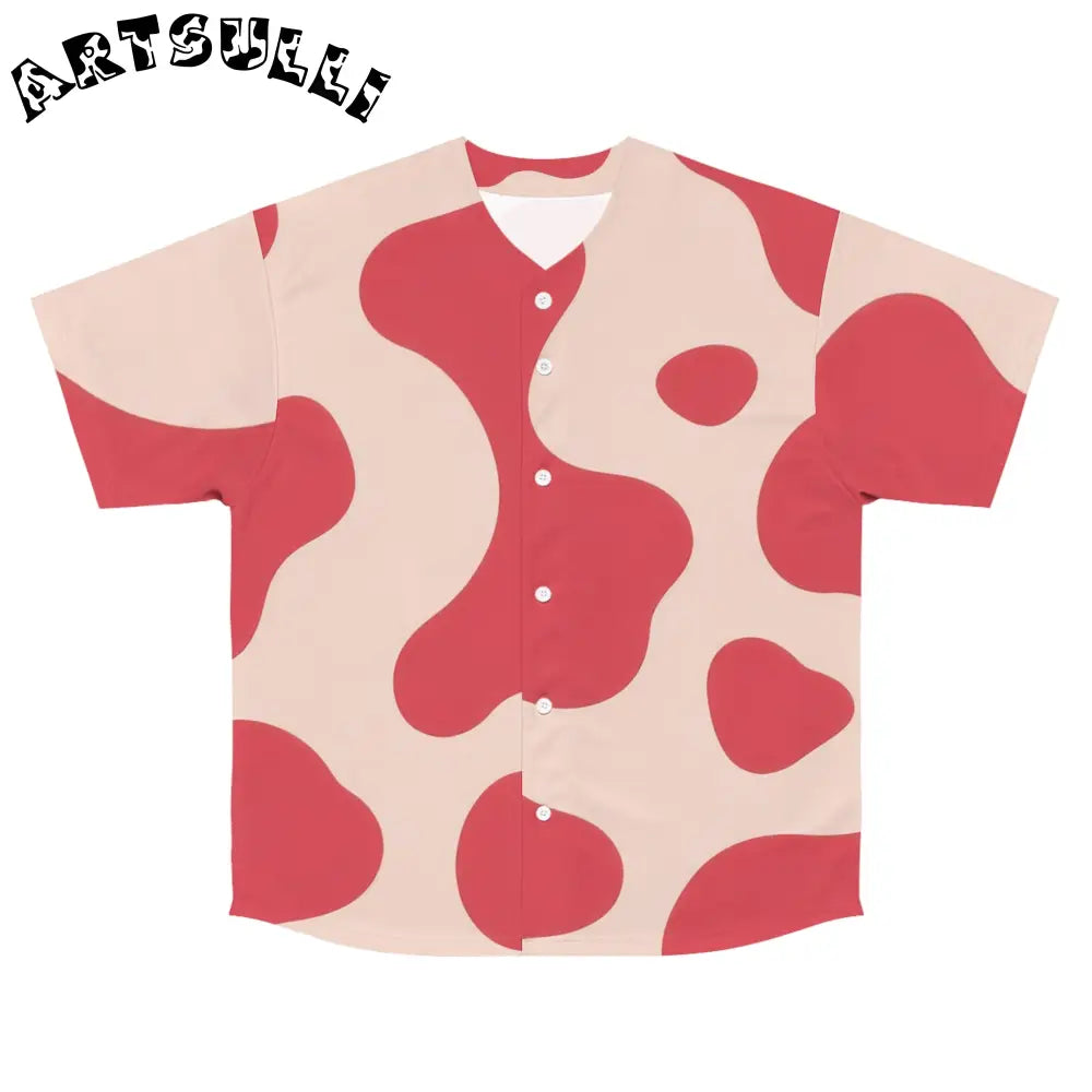 Abstract Illustration Printed Baseball Jersey, Artsulli - Art is Long, Life is Short, All Over Prints, Size, S, Color, Seam thread color automatically matched to design, , , 30059639999979734702