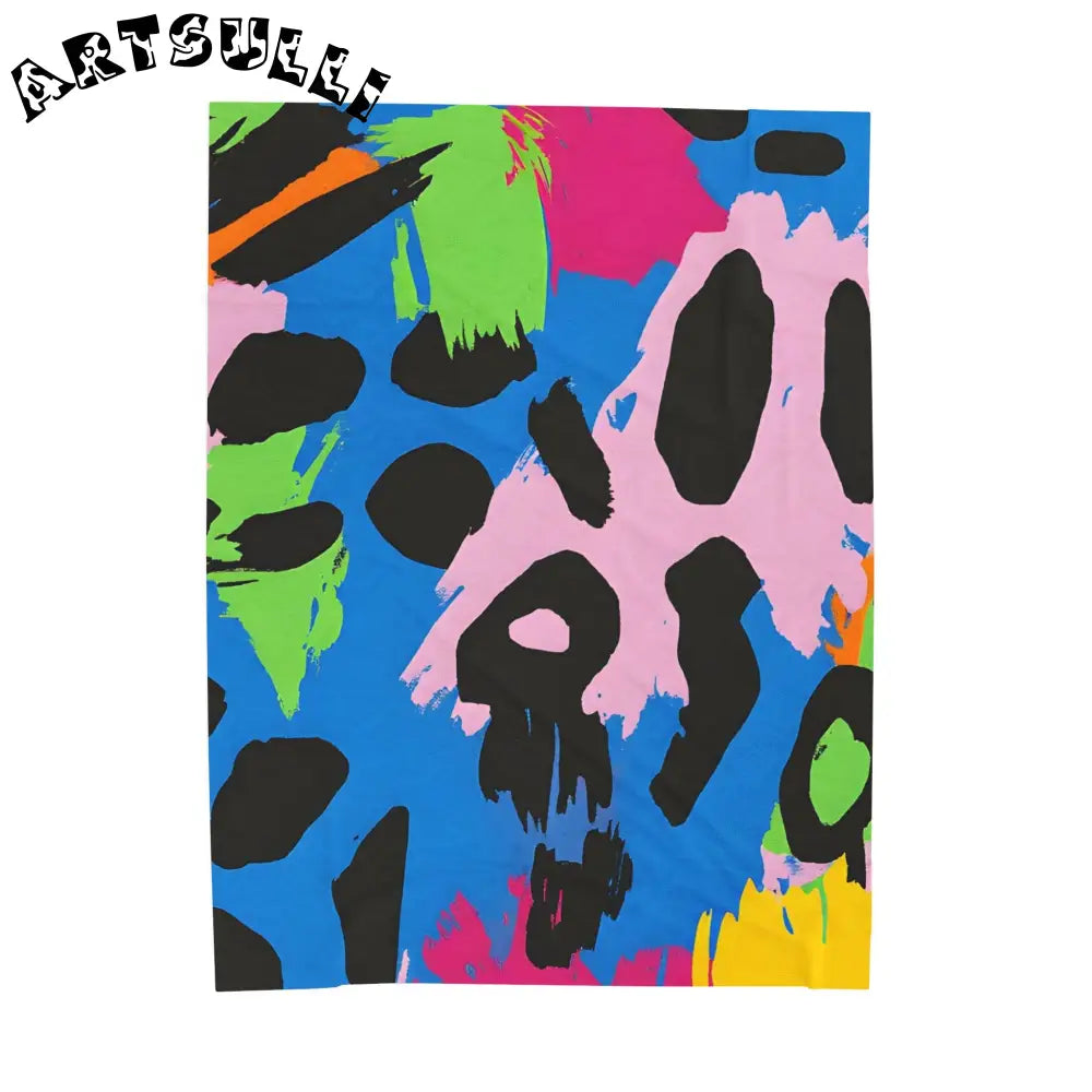 JAKKOUTTHEBXX Abstract Leopard Plush Velveteen Blanket for a Cozy Home 2025