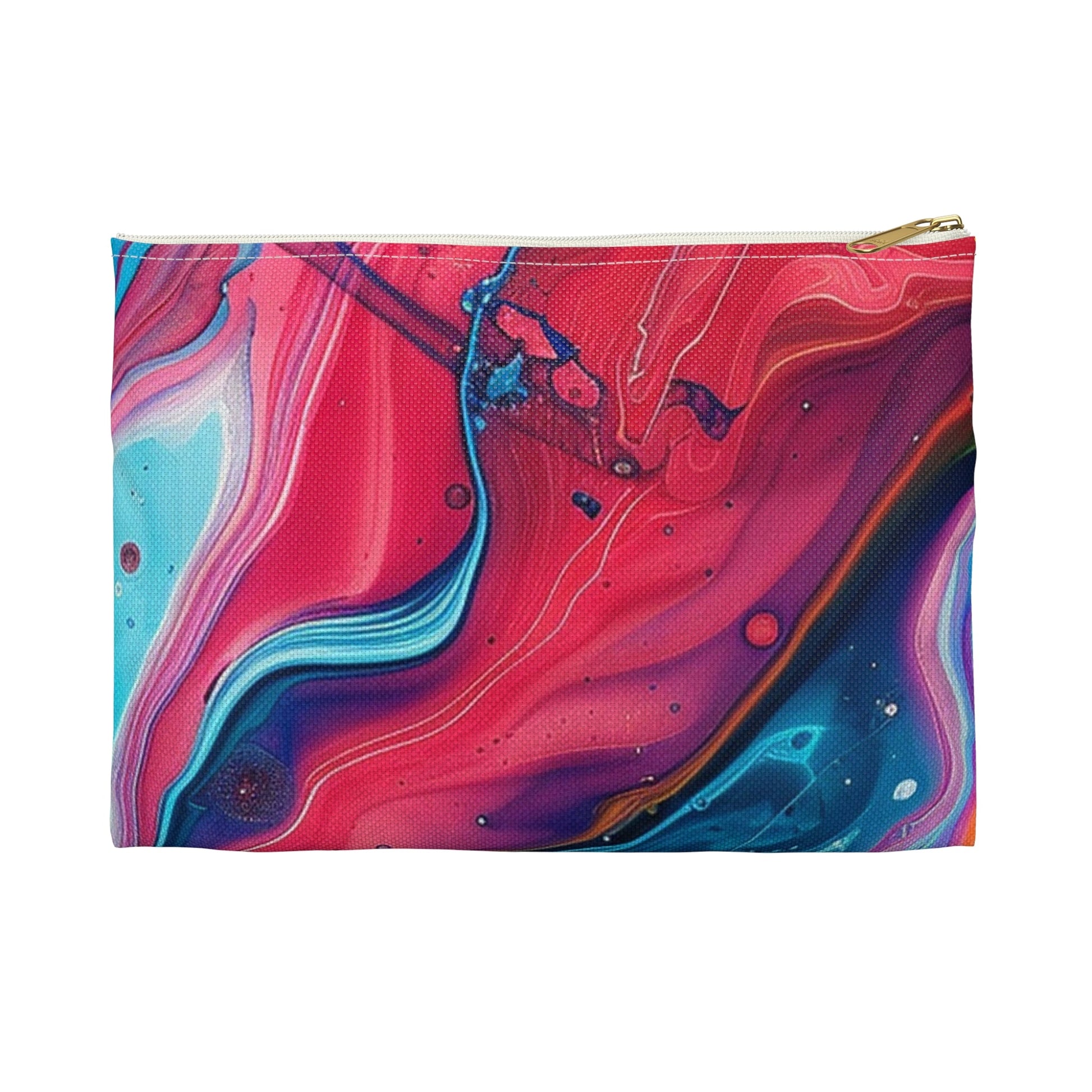 Abstract Liquid Art Pouch, Artsulli - Art is Long, Life is Short, Bags, Size, Small, Color, White zipper, , , 26011209509450044996