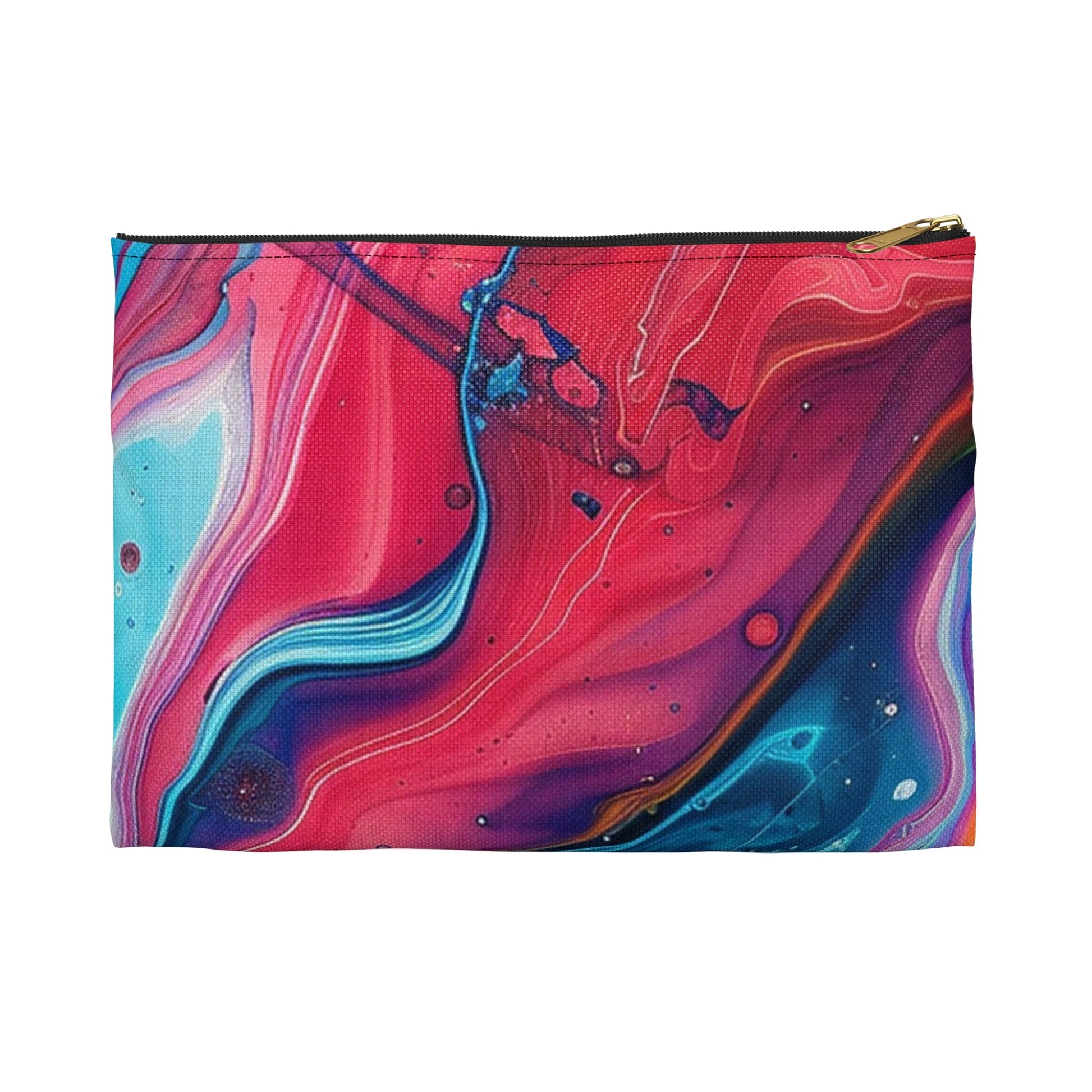 Abstract Liquid Art Pouch, Artsulli - Art is Long, Life is Short, Bags, Size, Small, Color, Black zipper, , , 13149708374975276460
