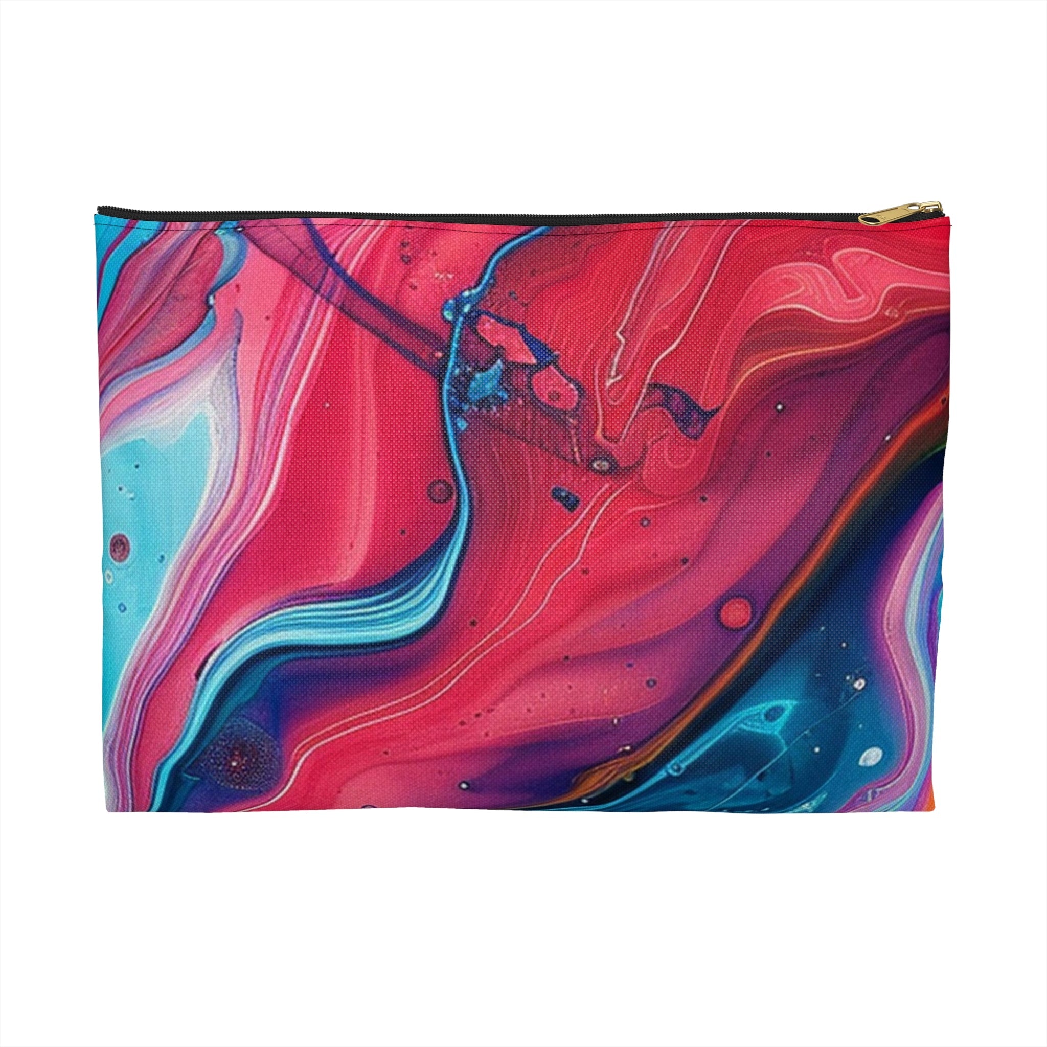 Abstract Liquid Art Pouch, Artsulli - Art is Long, Life is Short, Bags, Size, Large, Color, Black zipper, , , 32762042281883150587