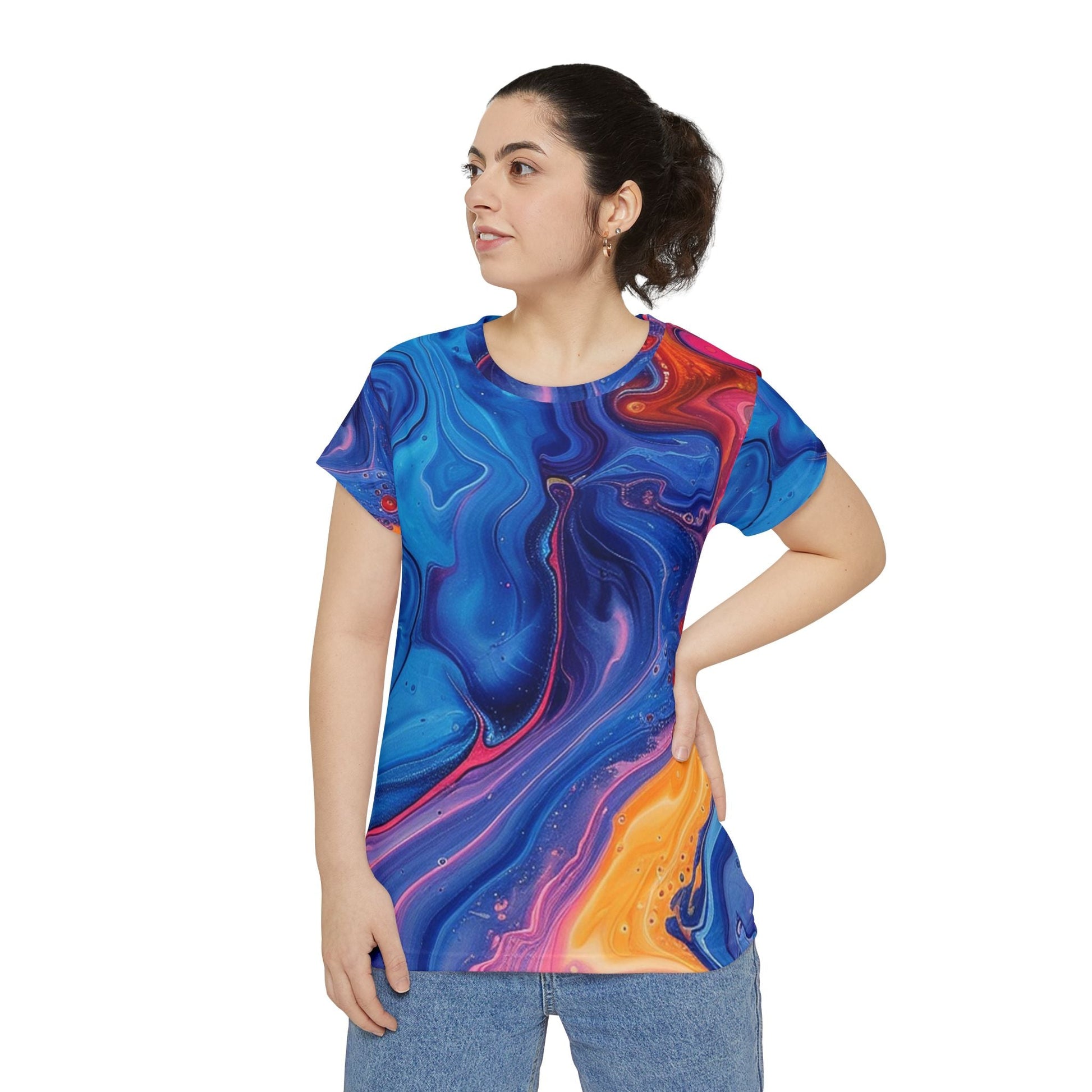 Abstract Liquid Swirl T-Shirt, Artsulli - Art is Long, Life is Short, All Over Prints, , , , , , , 