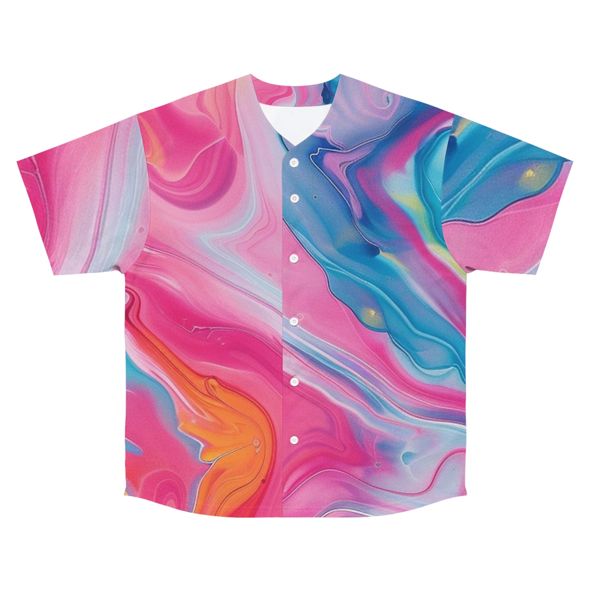 Printify Abstract Marble Baseball Jersey 2025
