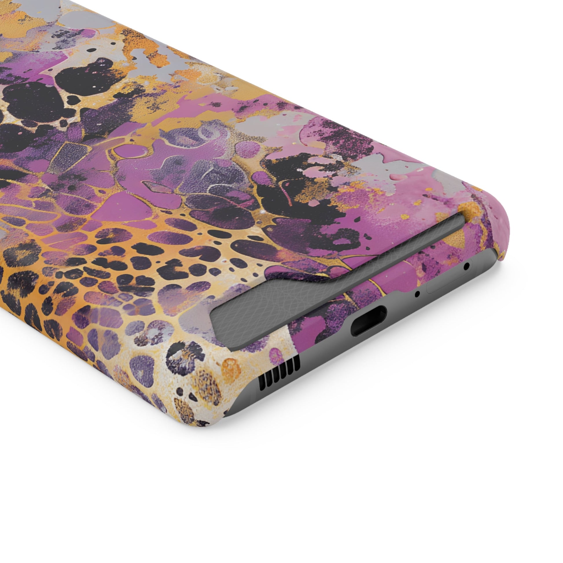 Abstract Marble Leopard Cardholder Case, Artsulli - Art is Long, Life is Short, Phone Case, , , , , , , 