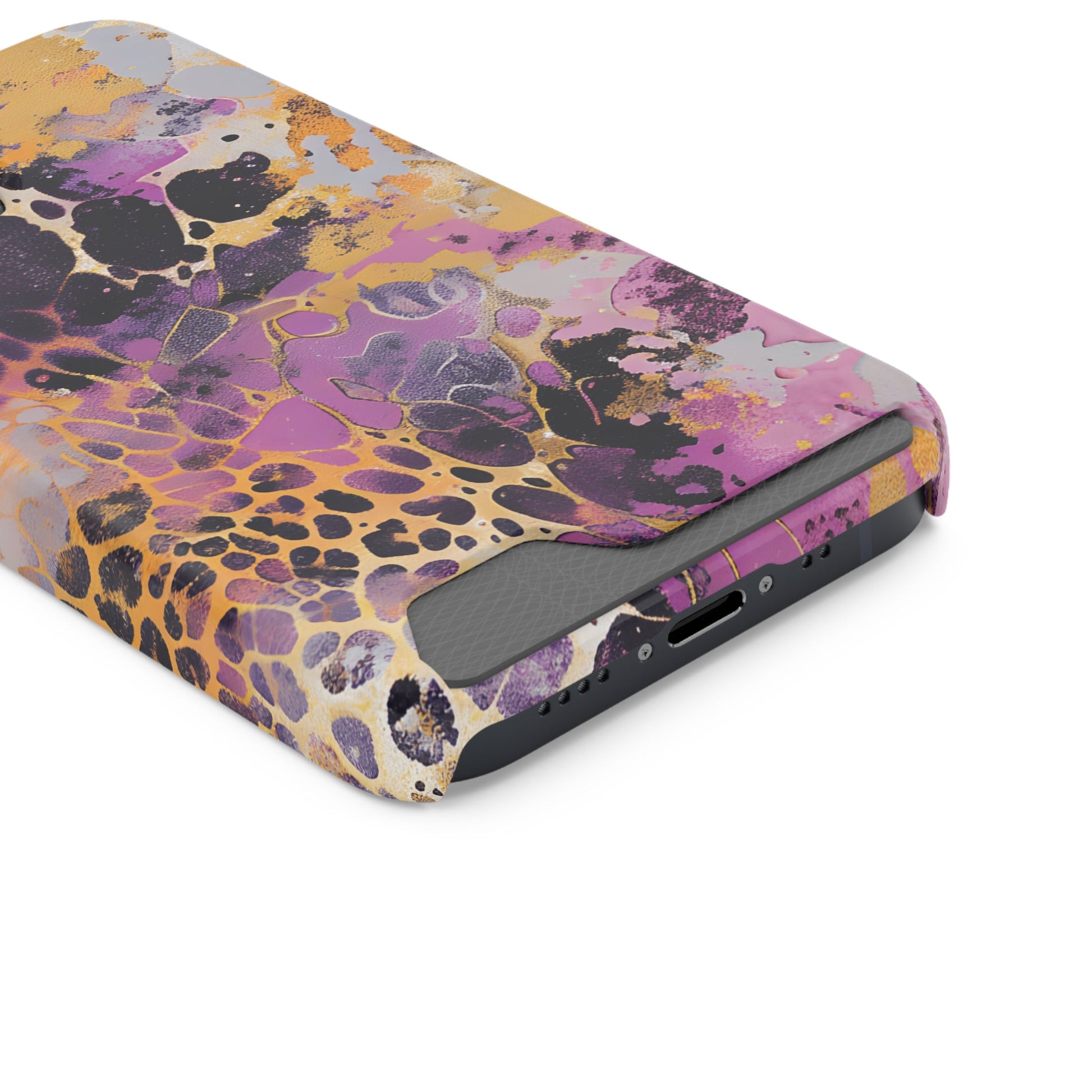 Abstract Marble Leopard Cardholder Case, Artsulli - Art is Long, Life is Short, Phone Case, , , , , , , 