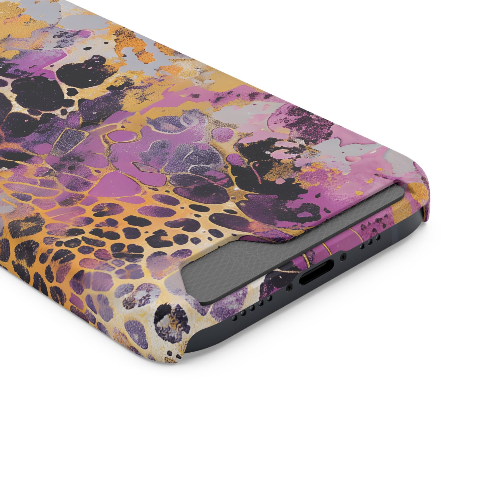 Abstract Marble Leopard Cardholder Case, Artsulli - Art is Long, Life is Short, Phone Case, , , , , , , 