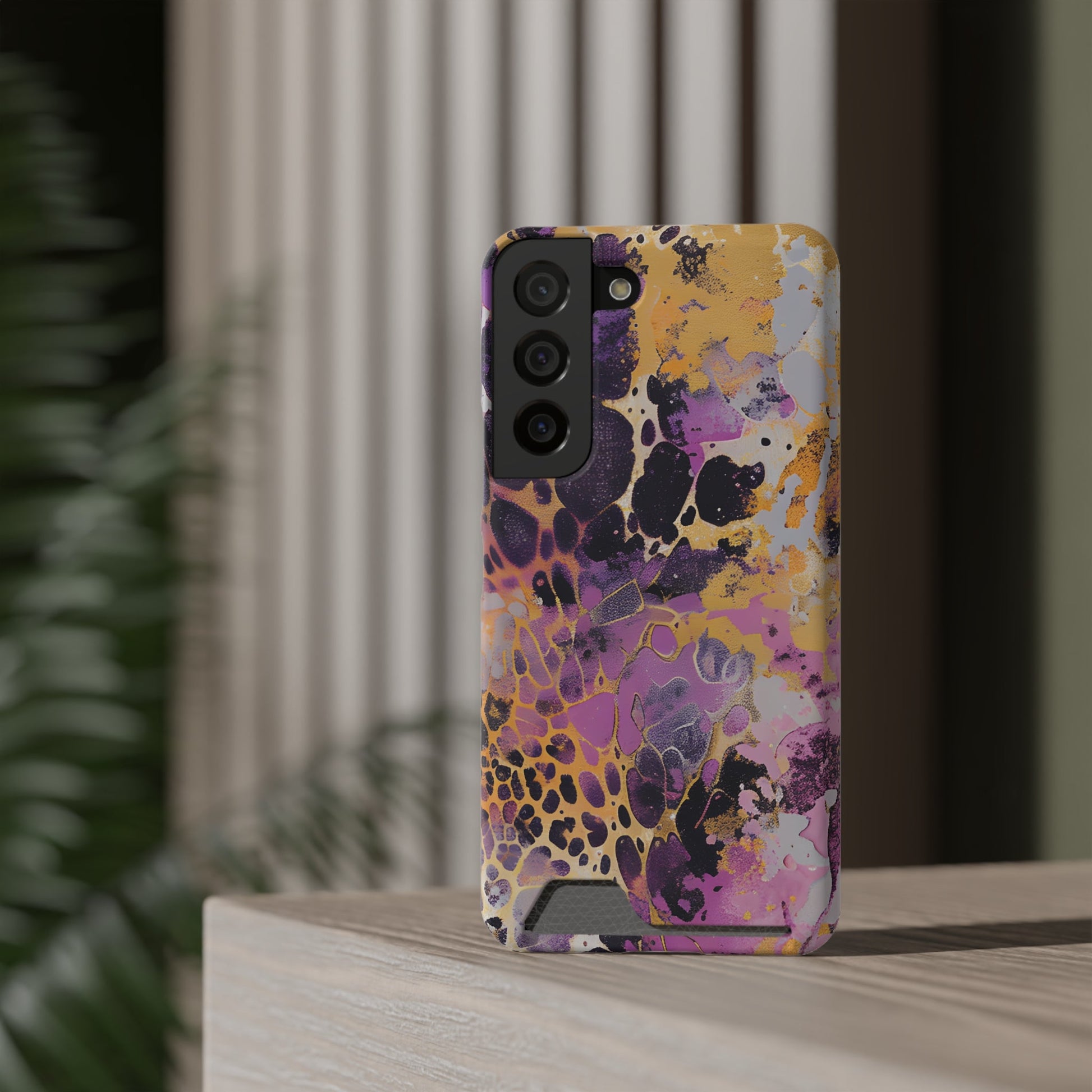 Abstract Marble Leopard Cardholder Case, Artsulli - Art is Long, Life is Short, Phone Case, , , , , , , 