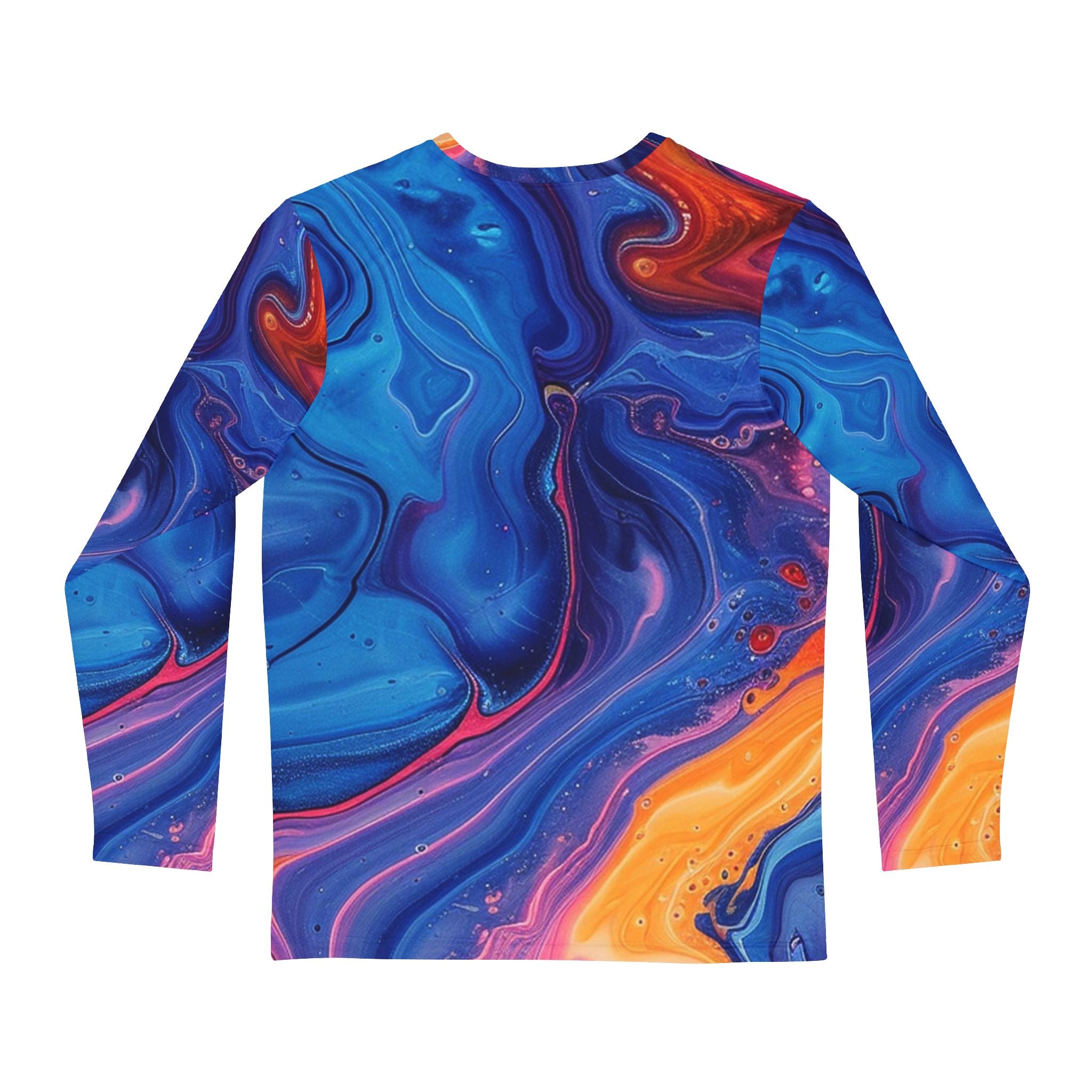 Abstract Marble Long Sleeve Shirt, Artsulli - Art is Long, Life is Short, All Over Prints, , , , , , , 