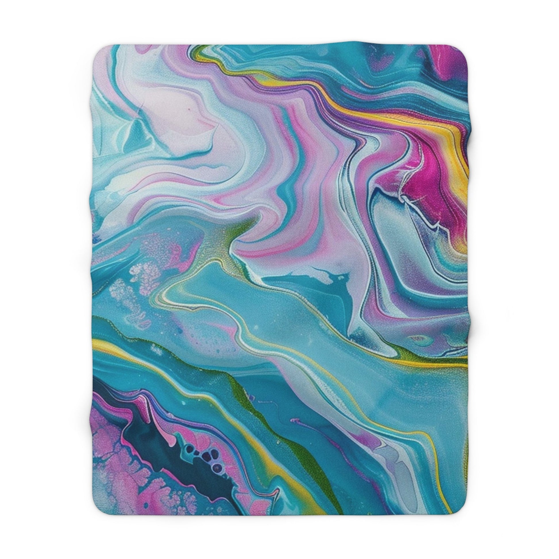 Abstract Marble Sherpa Fleece Blanket, Artsulli - Art is Long, Life is Short, Home Decor, Size, 60" × 80", , , , , 14626025537754300756