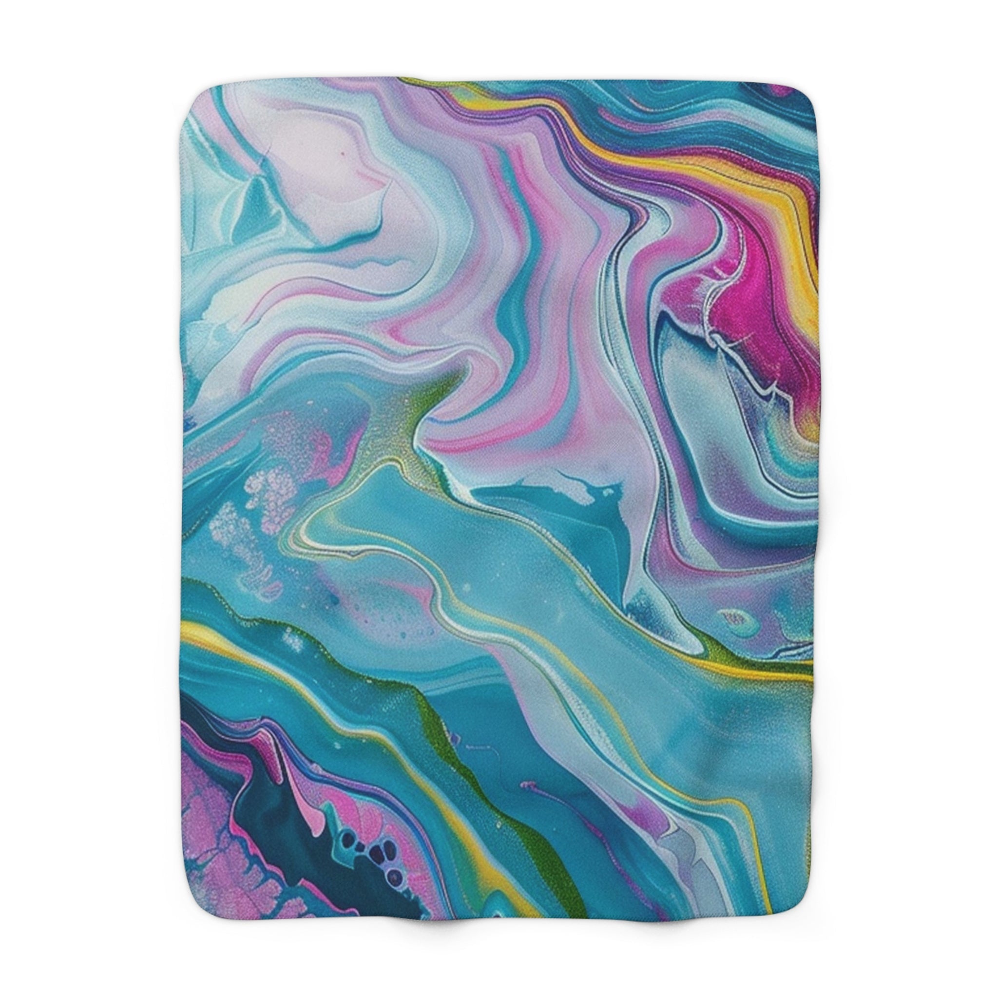 Abstract Marble Sherpa Fleece Blanket, Artsulli - Art is Long, Life is Short, Home Decor, Size, 50" × 60", , , , , 14761628082640153837