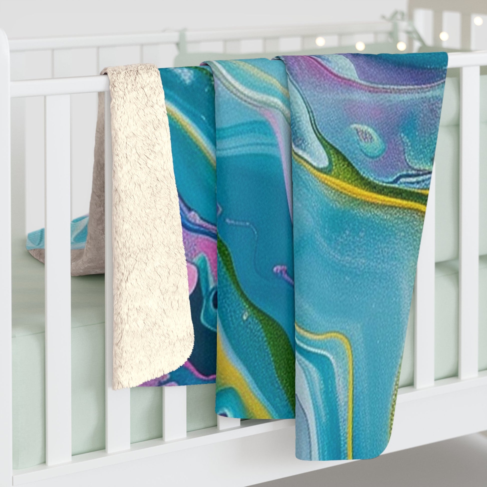Abstract Marble Sherpa Fleece Blanket, Artsulli - Art is Long, Life is Short, Home Decor, , , , , , , 