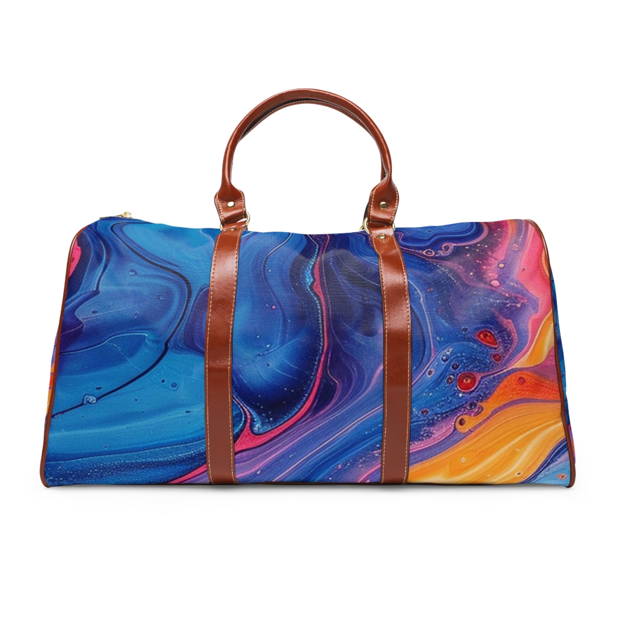 Abstract Marble Travel Bag with Leather Handles, Artsulli - Art is Long, Life is Short, Bags, , , , , , , 