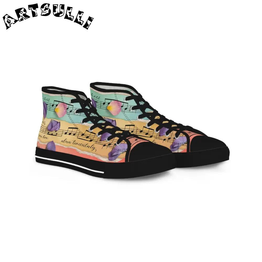 JAKKOUTTHEBXX Abstract Music Note Canvas High Tops 2025