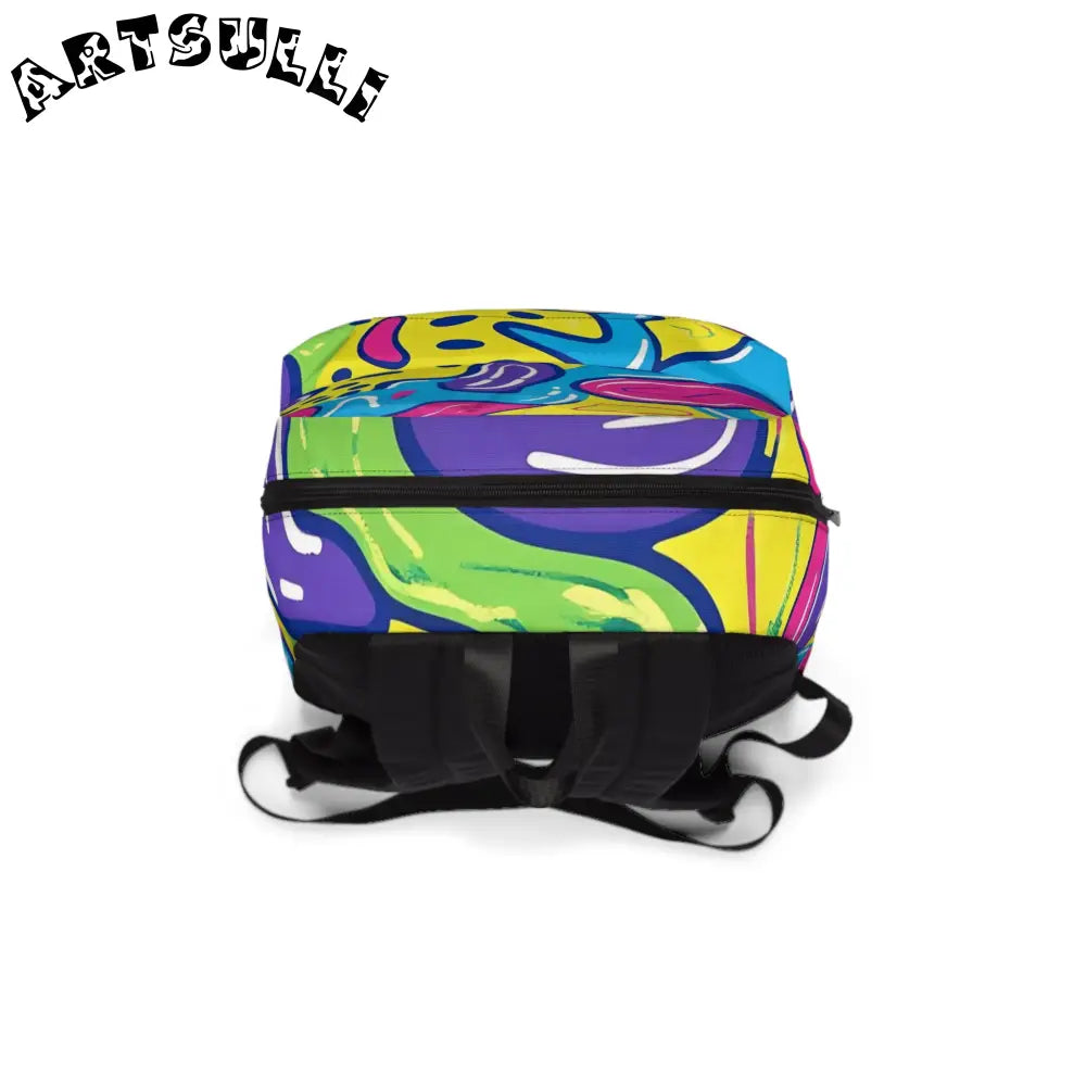Abstract Neon Backpack, Artsulli - Art is Long, Life is Short, Bags, , , , , , , 